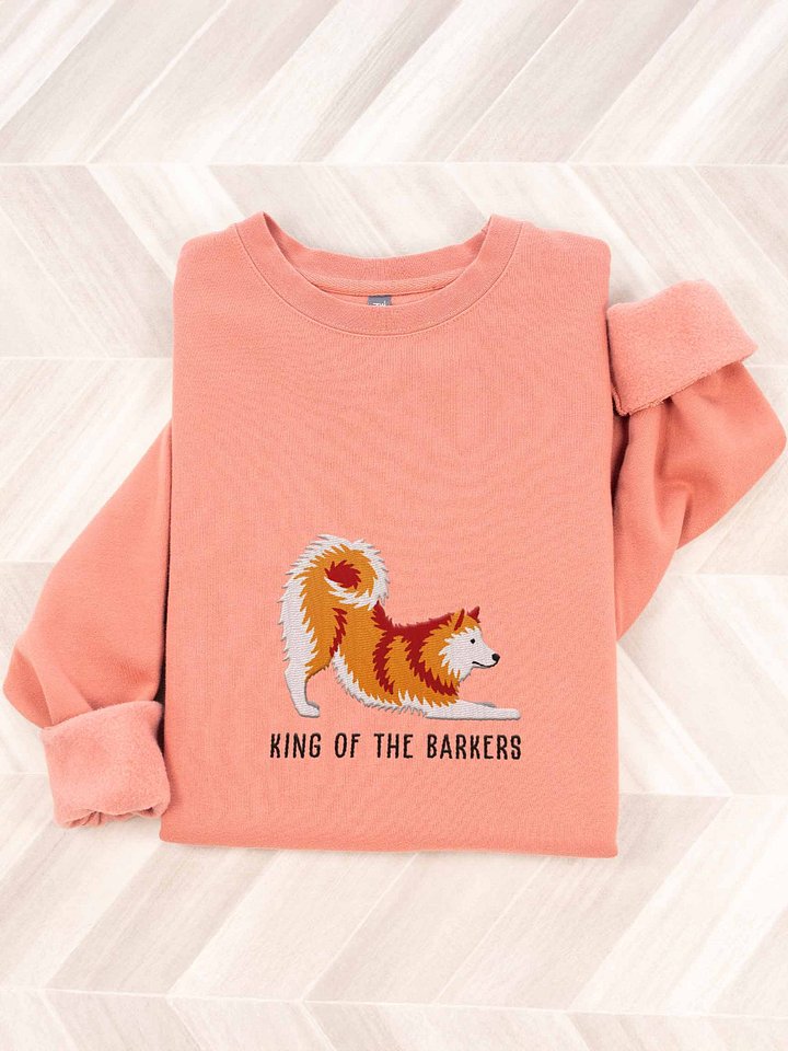 King of the Barkers Sweatshirt (Embroidered) of a Finnish Spitz(Gold) product image (1)