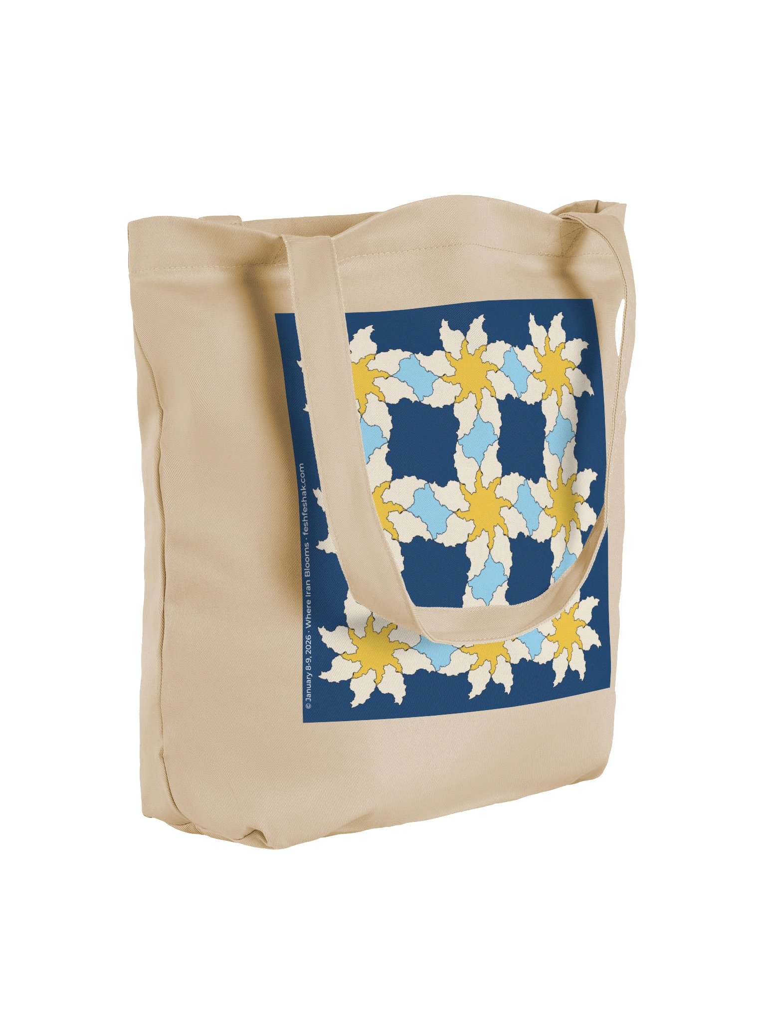 Where Iran Blooms Tote, Midnight product image (4)