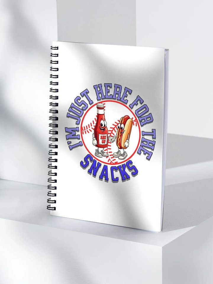 Im Just Here For The Snacks Baseball Sneaky Spiral Notebook product image (1)