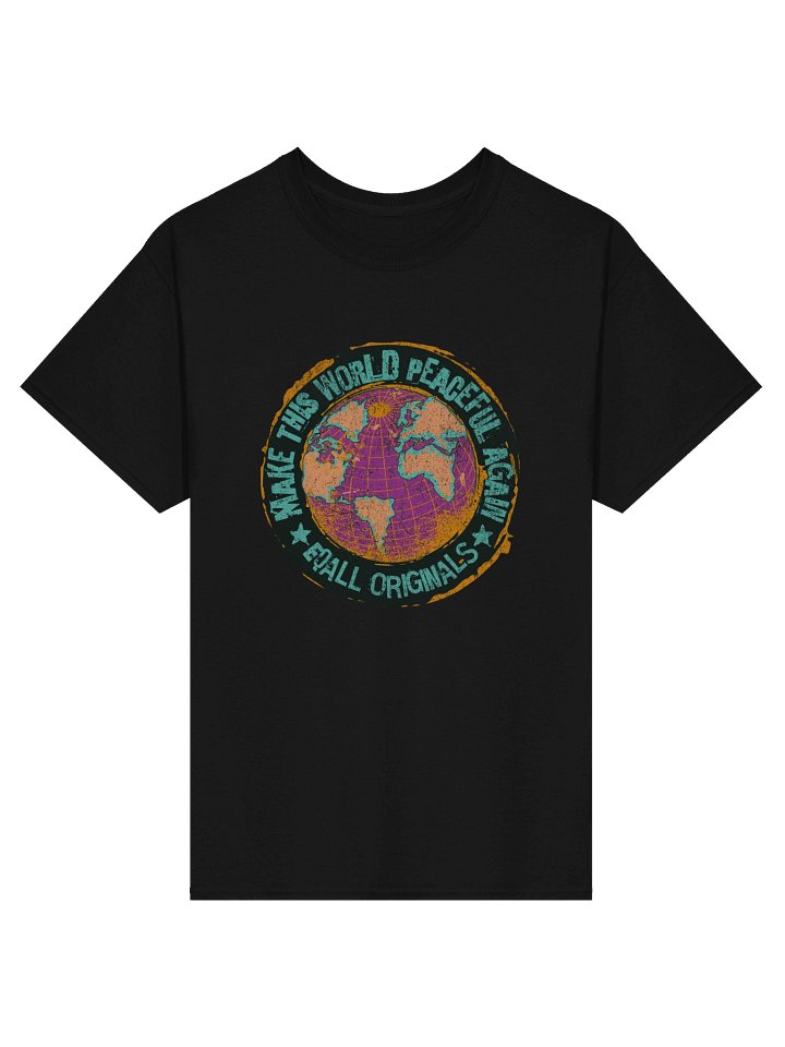 World Peace_EQALL® Originals Unisex Gildan Tee_Purple / Orange / Turquoise product image (2)