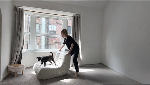 Zala and I are preparing our living room for a revision back to almost furniture free. Find out why and how in today’s minima...