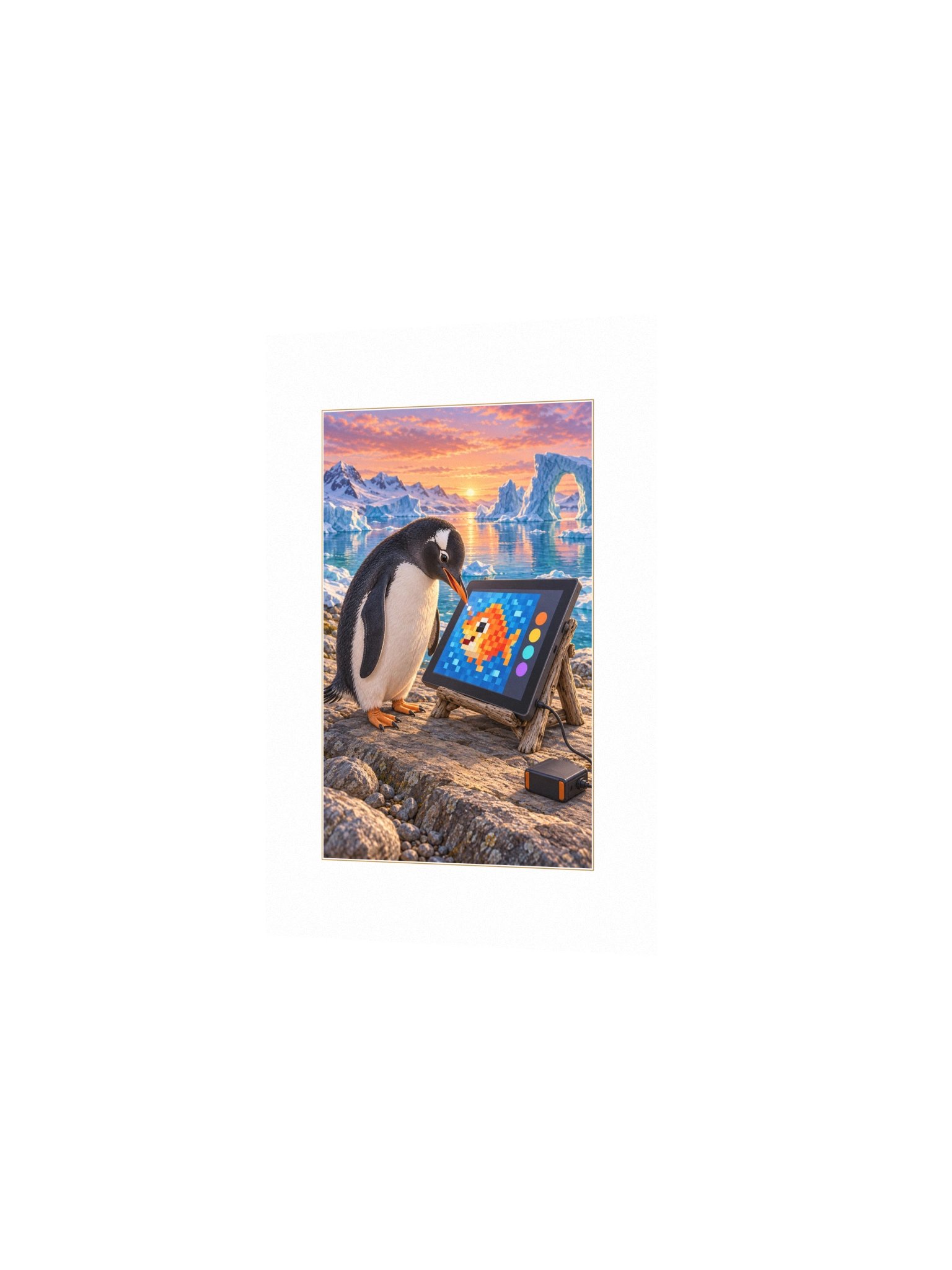 Pebble Pixels Small Art Print product image (2)