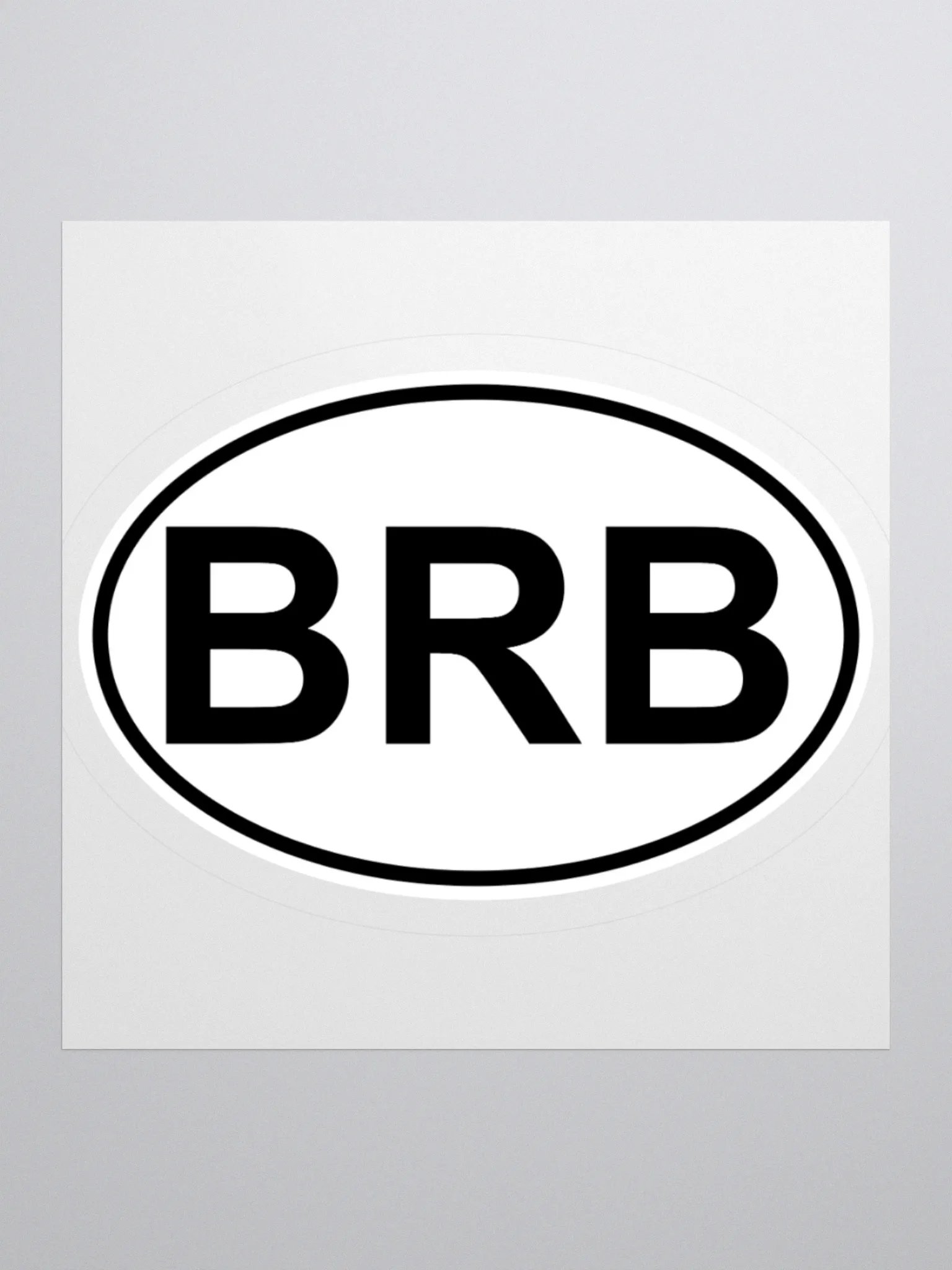 BRB Oval Sticker product image (1)
