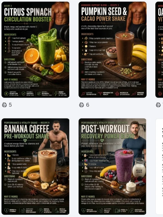 HARD WIRED : 10 Smoothie Recipes to Fuel Male Vitality & Blood Flow product image (3)