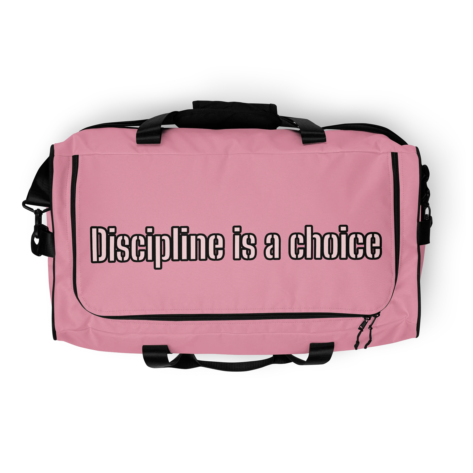 Discipline is a choice gym bag pink product image (1)