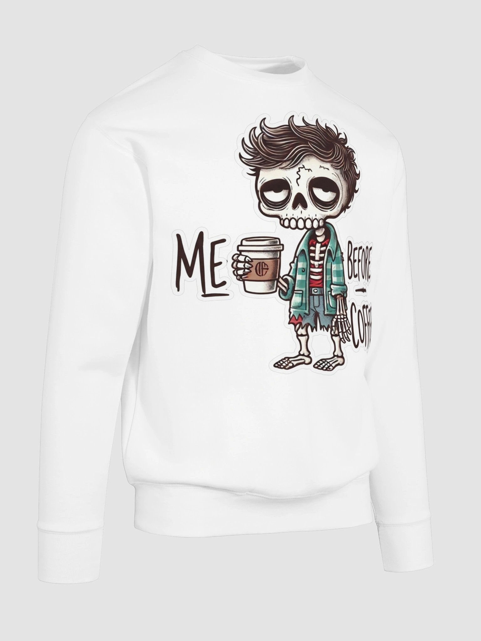 "Me Before Coffee" Zombie Dude Sweatshirt product image (11)