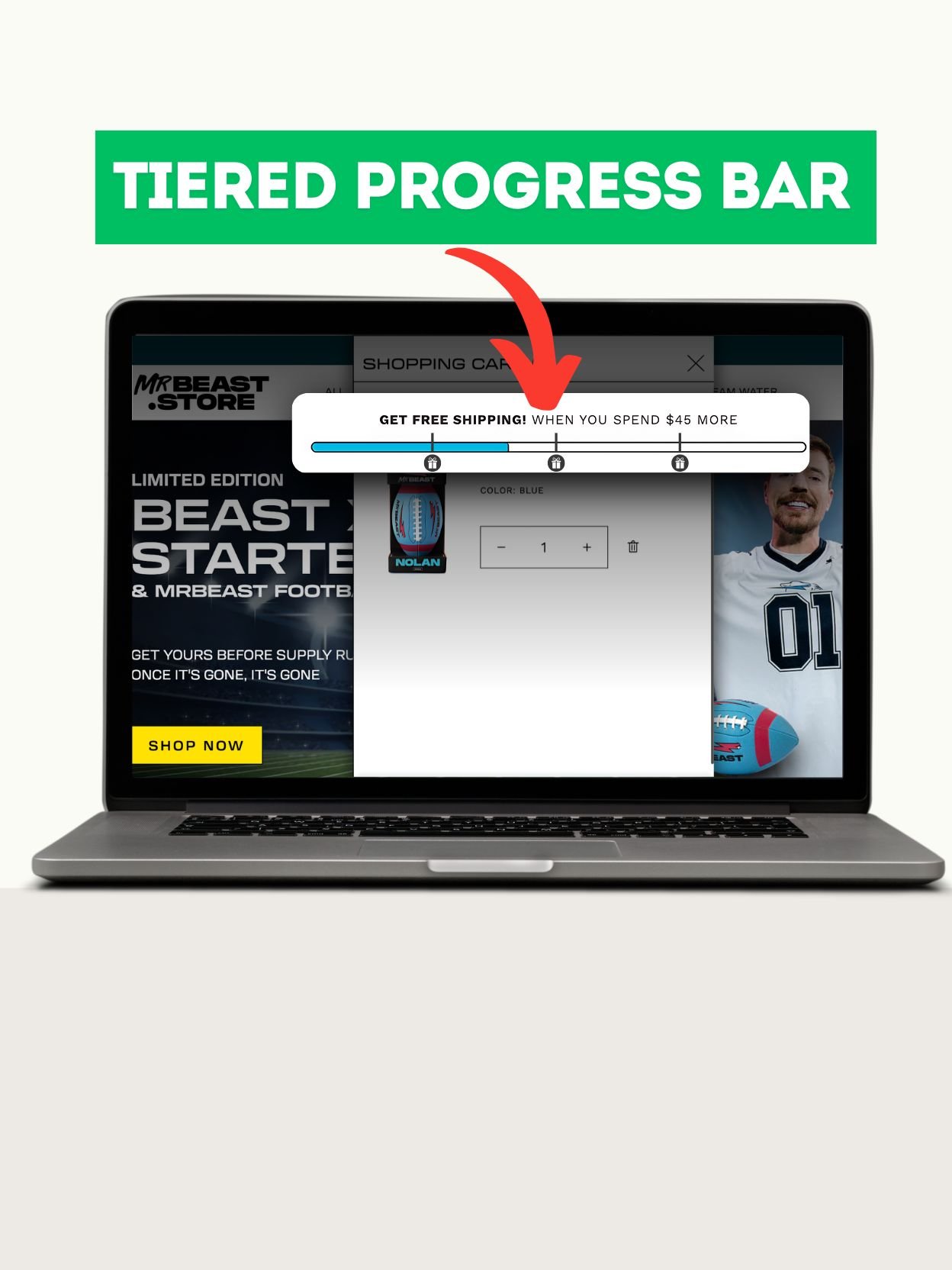 Shopify Free Shipping TIERED Progress Bar product image (1)