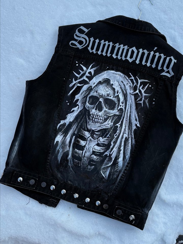 1 of 1 Hand-Painted "Epic Black Metal" Battle Vest (Summoning / Agalloch) product image (2)