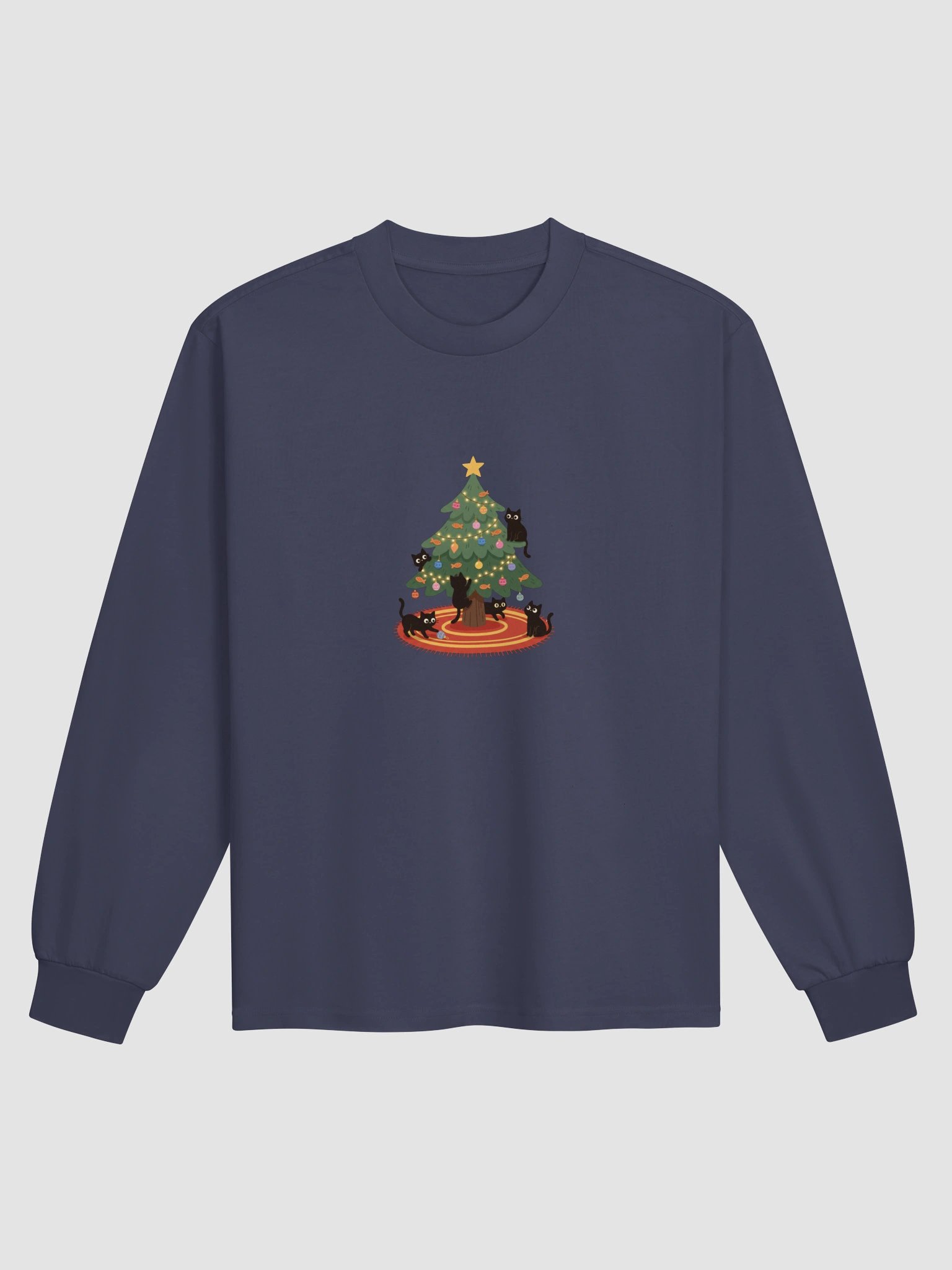 Black Cat Christmas Tree Sweatshirt product image (2)