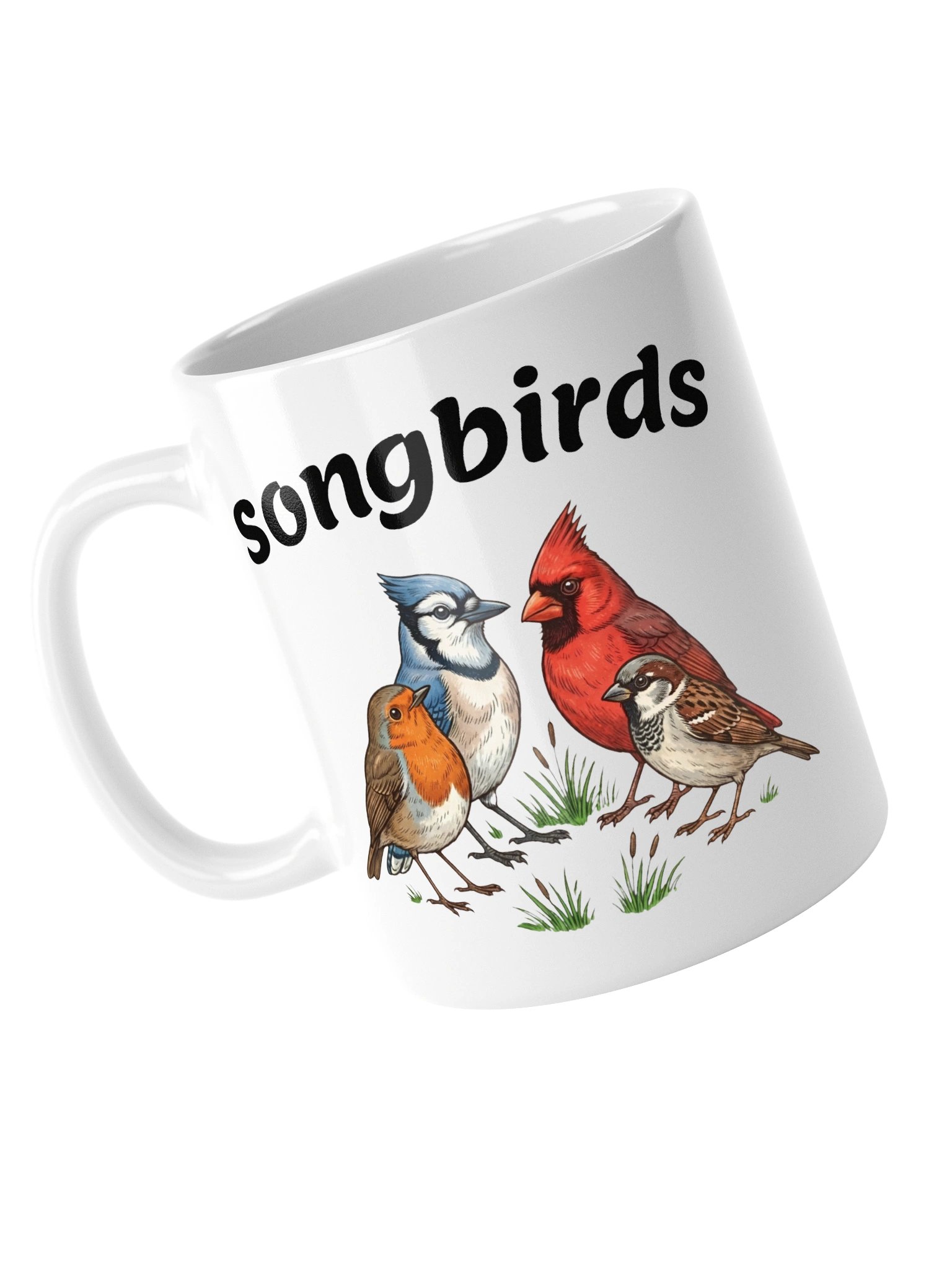 North American Songbirds Mug – Retro Field Guide Illustration Mug for Bird Lovers product image (3)