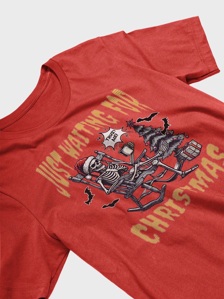 Just Waiting For Christmas Santa's Skeleton T-Shirt product image (2)