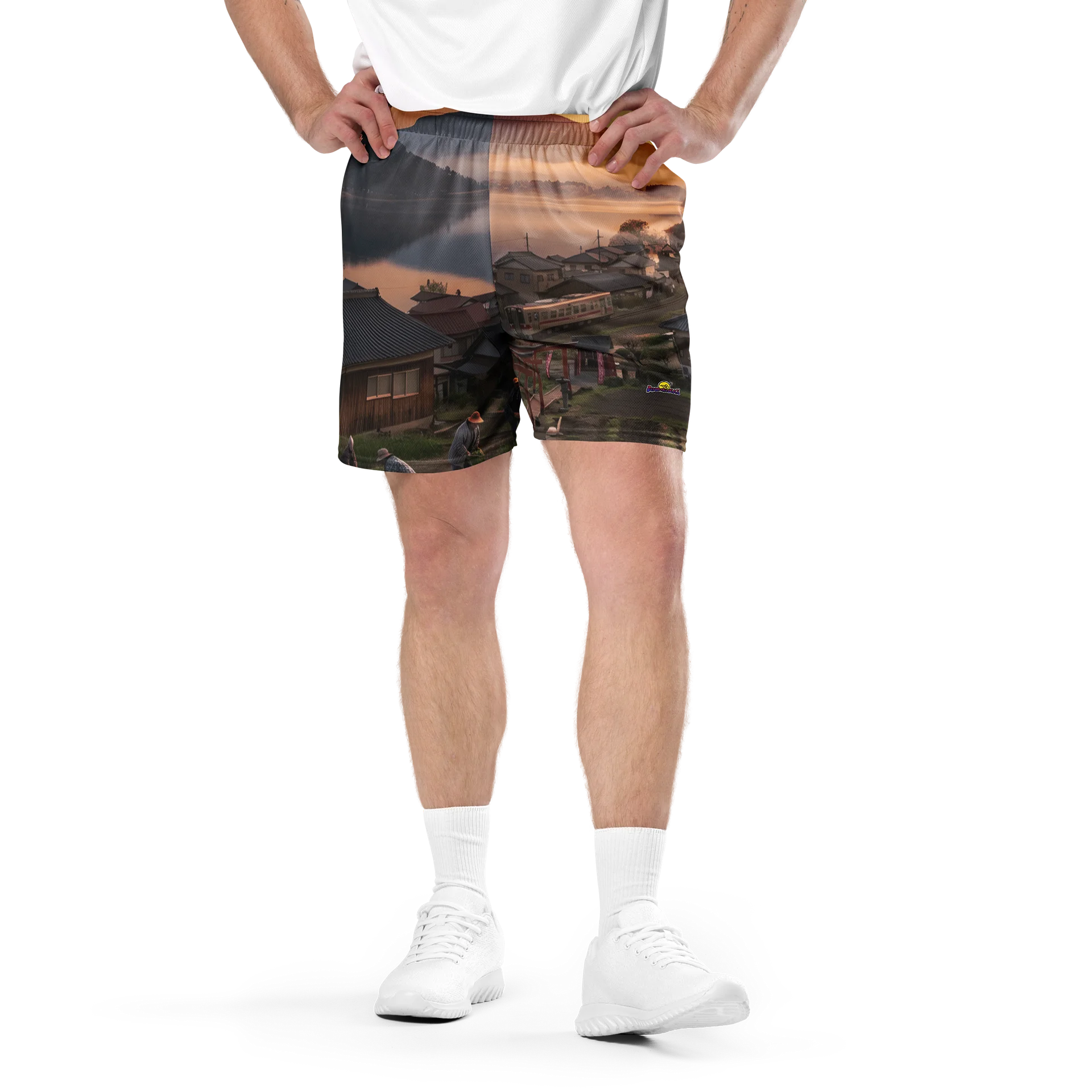 Mount Fuji Unisex Recycled Mesh Shorts | UPF 50+ Activewear product image (5)