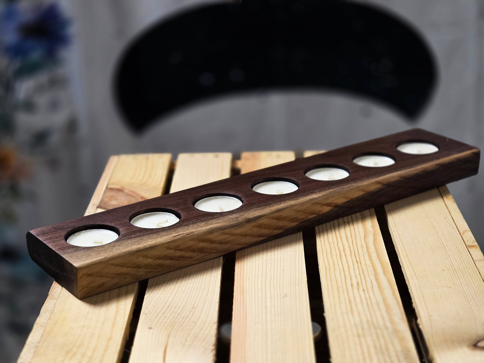 Live Edge Walnut Firefly (7 Candle Holder) product image (3)