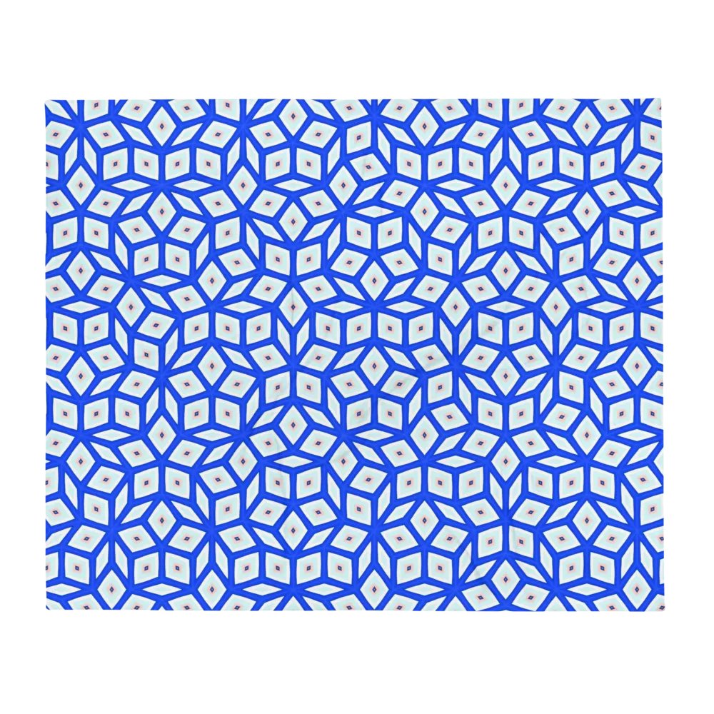 Blue Octagonal Star Throw Blanket product image (3)