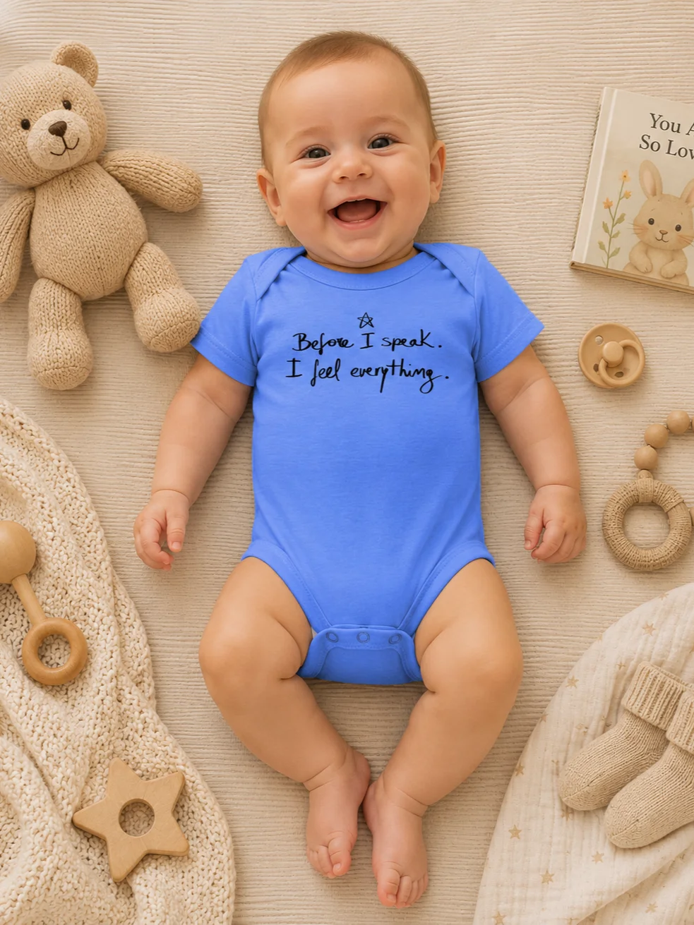 Sensitive Baby Bodysuit, Before I Speak I Feel Everything Onesie, Emotional Intelligence Baby Outfit, Mindful Parenting Gift product image (8)