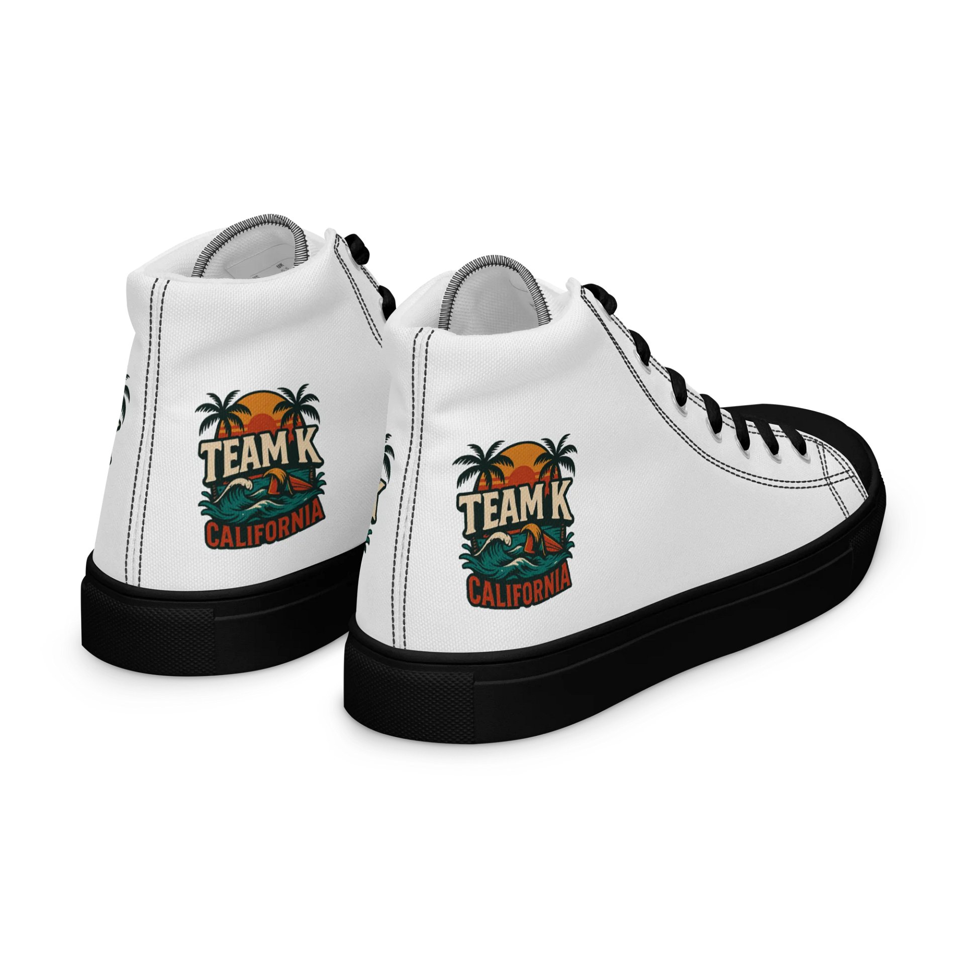 TEAM K CALIFORNIA Women's High Top Canvas Shoes product image (7)