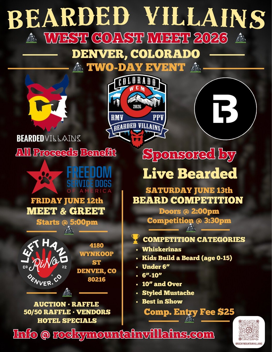 West Coast Meet '26 Beard Comp Ticket product image (1)