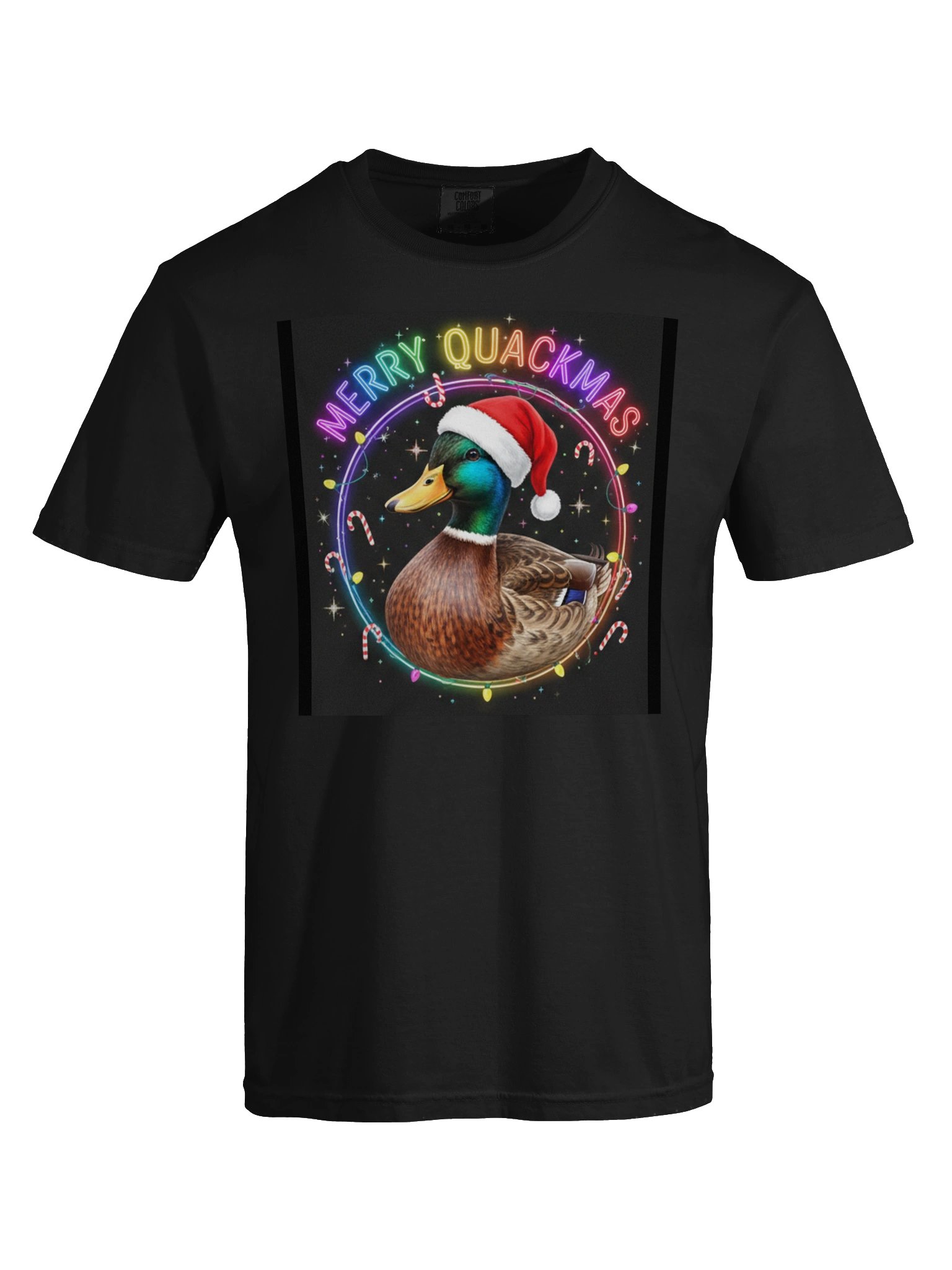 Merry Quackmas Neon Duck Holiday Tee product image (9)