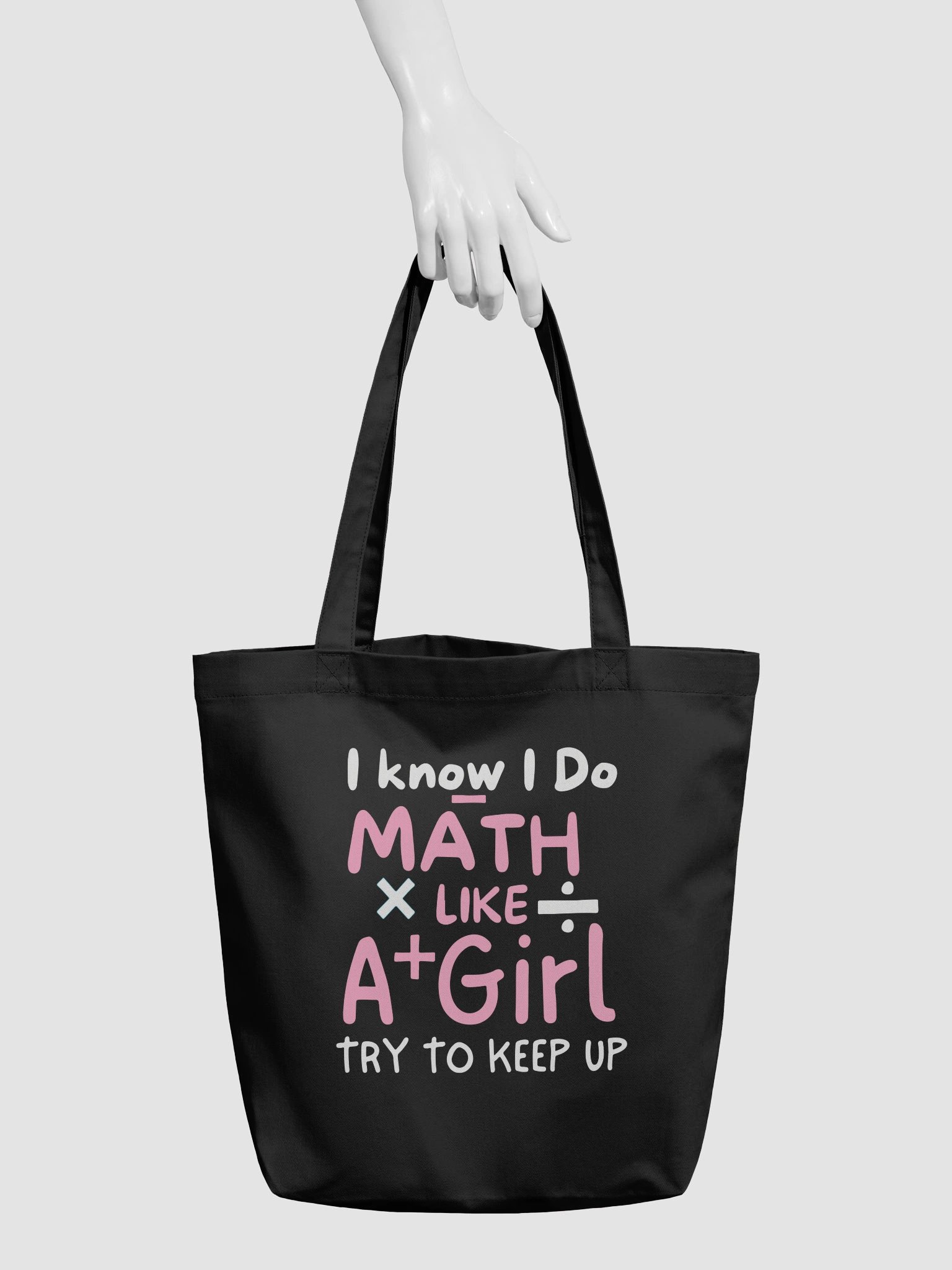 Math Teacher Bag I Know I Do Math Like a Girl Tote product image (3)
