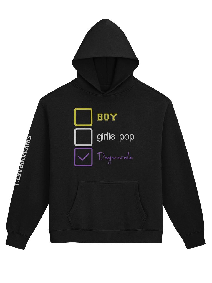 boy, girlie pop, degenerate hoodie product image (1)