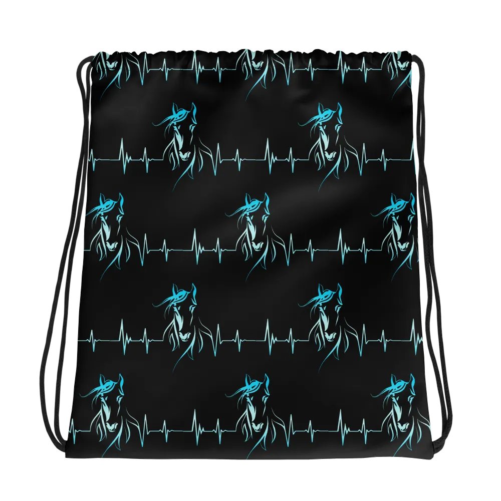 Horse Heartbeat All-Over Print Drawstring Bag product image (1)