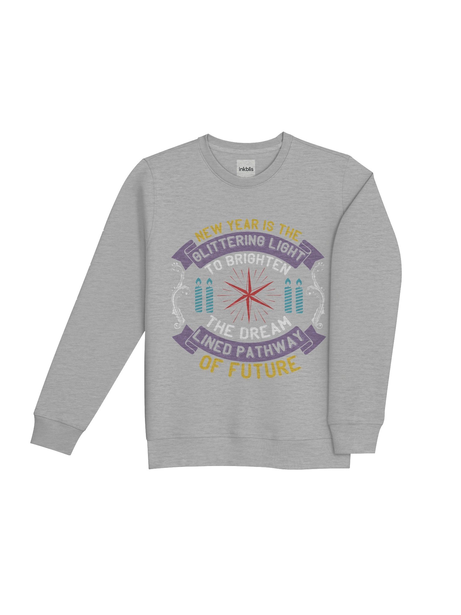 “New Year Is the Glittering Light” Inspirational Quote Sweatshirt product image (4)
