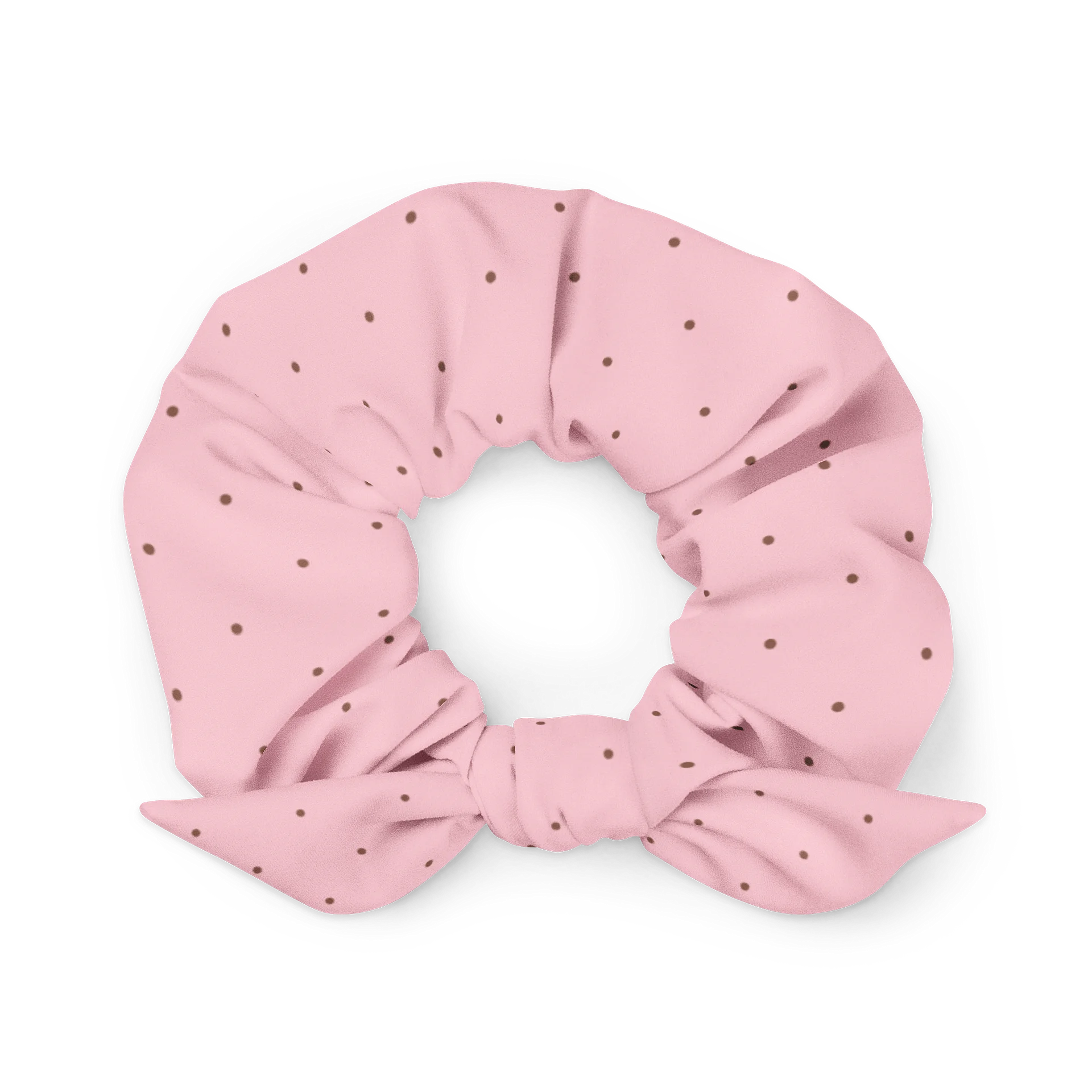 darling pink polka dot scrunchie product image (1)