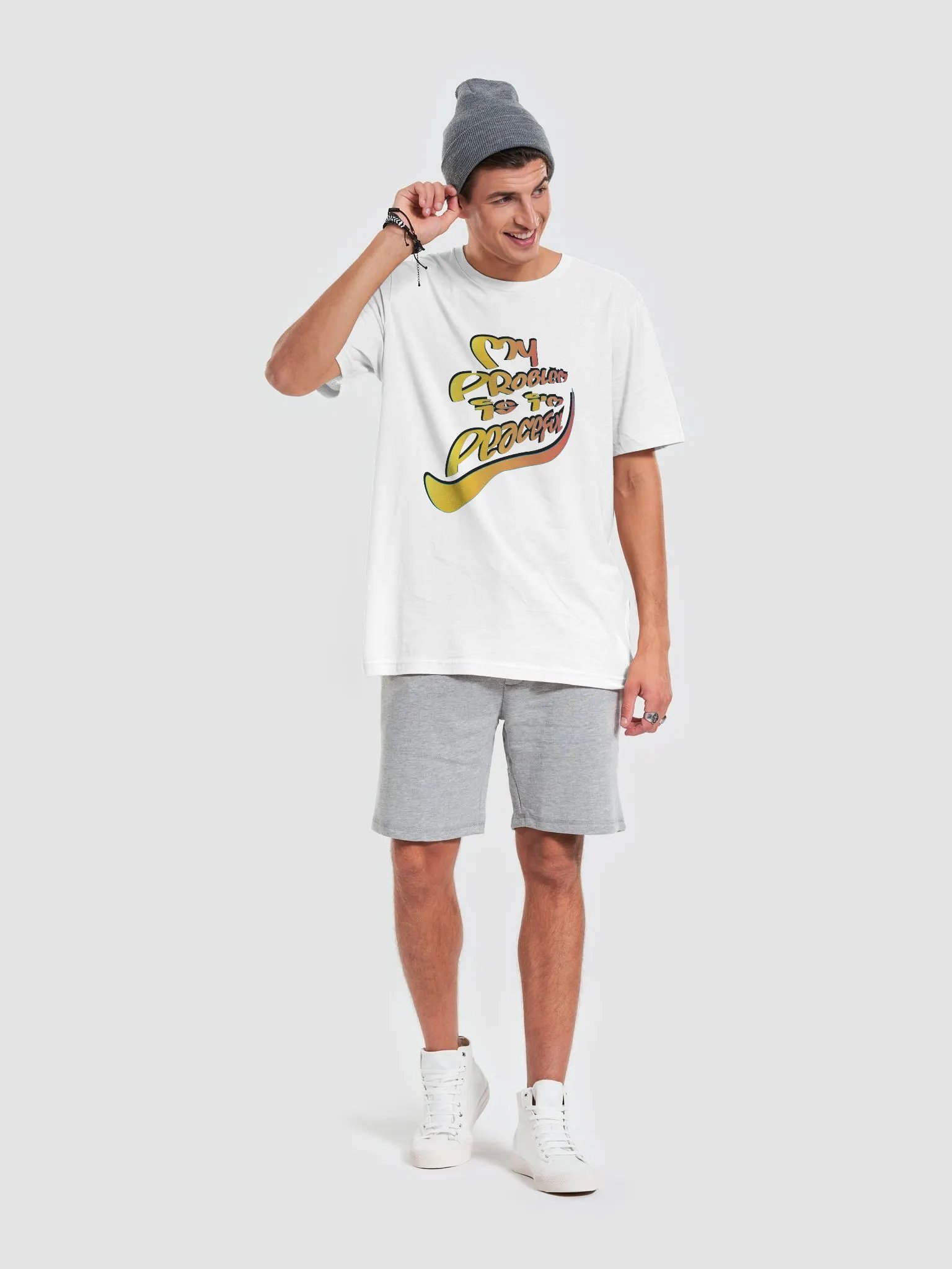 My Problem Is I'm Peaceful - Graffiti - Bella+Canvas Supersoft T-Shirt product image (4)