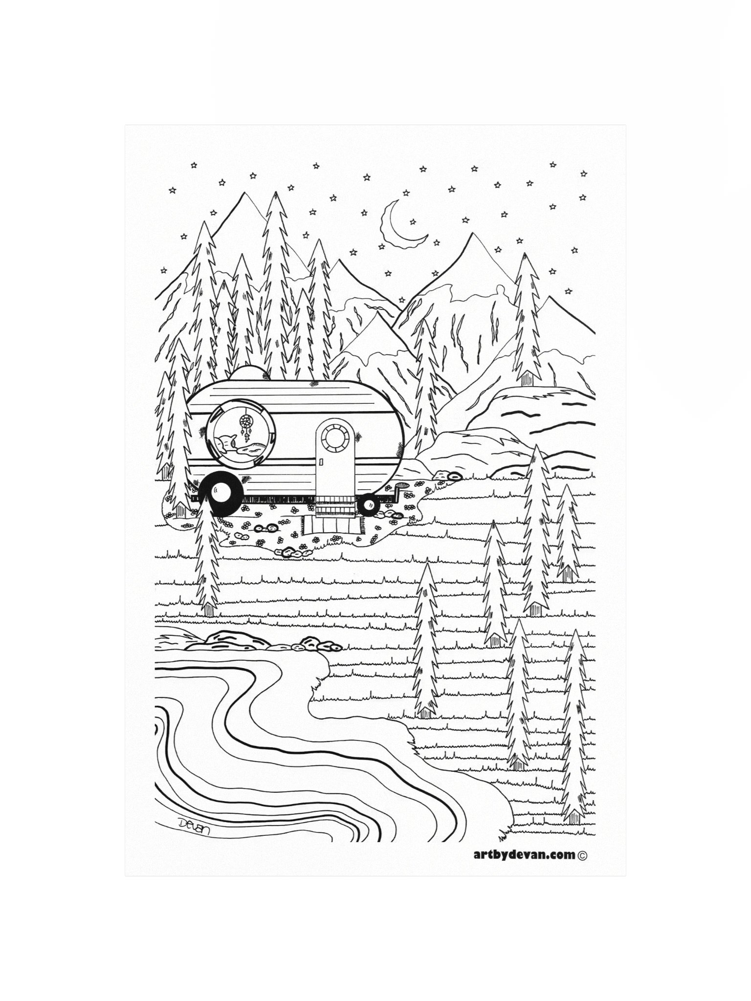 Color Your Own Art: Peaceful Camper product image (4)