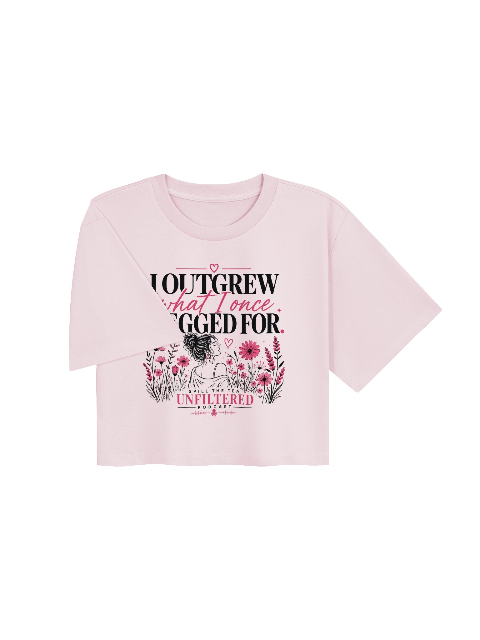 I Outgrew Pink Floral Crop Tee product image (9)