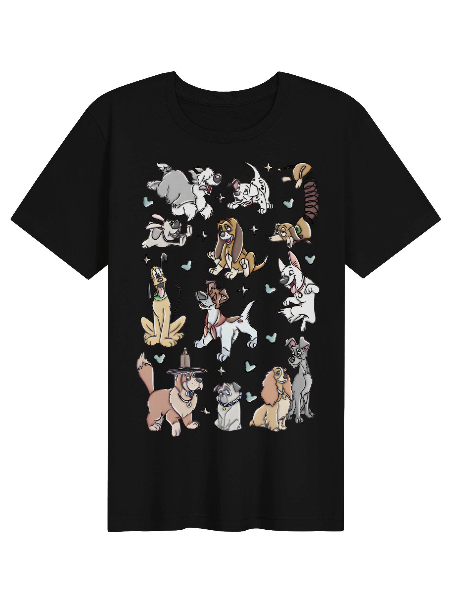 Cute Cartoon Dogs Sticker Tee product image (6)