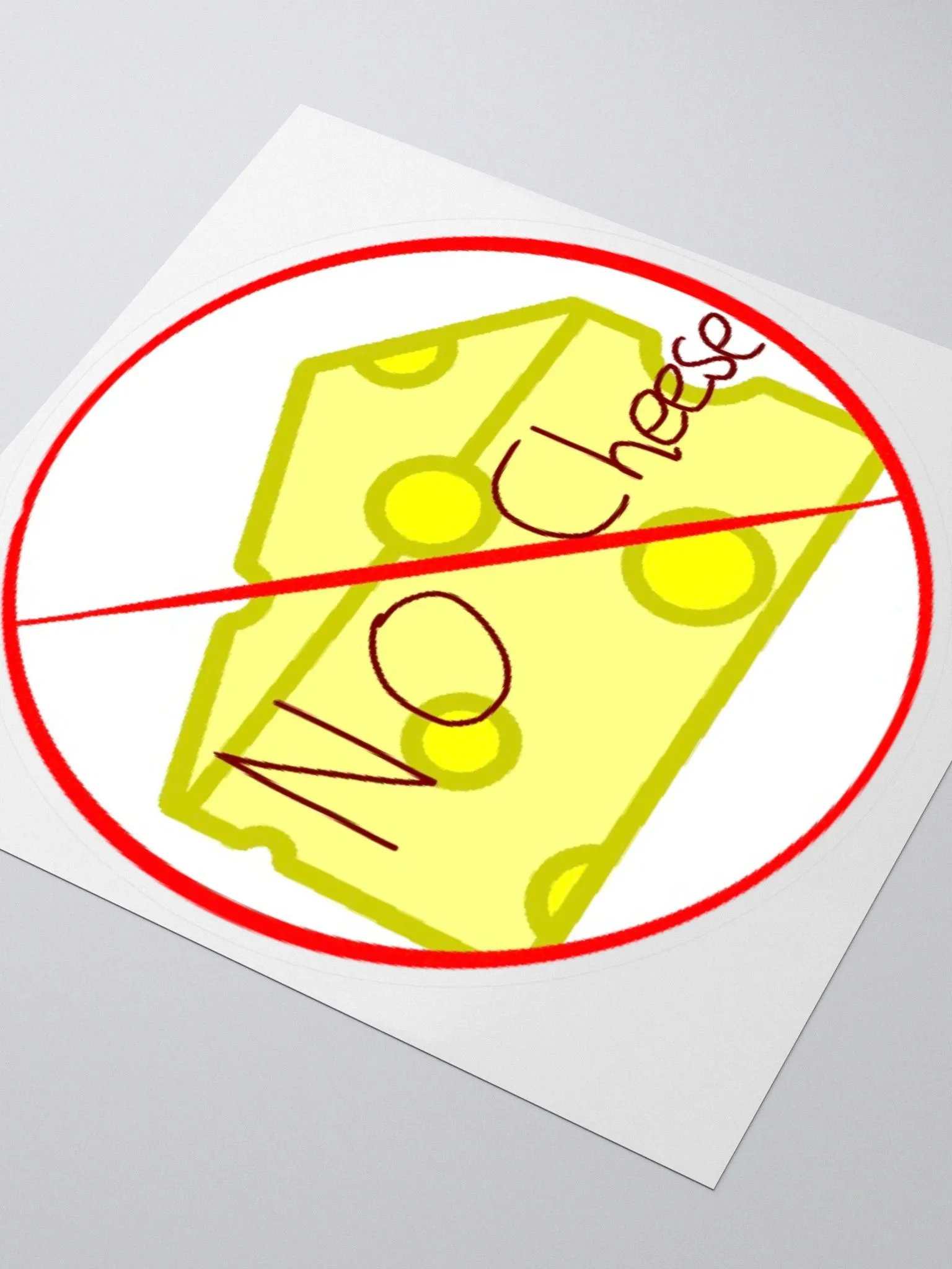 no cheese sticker product image (3)