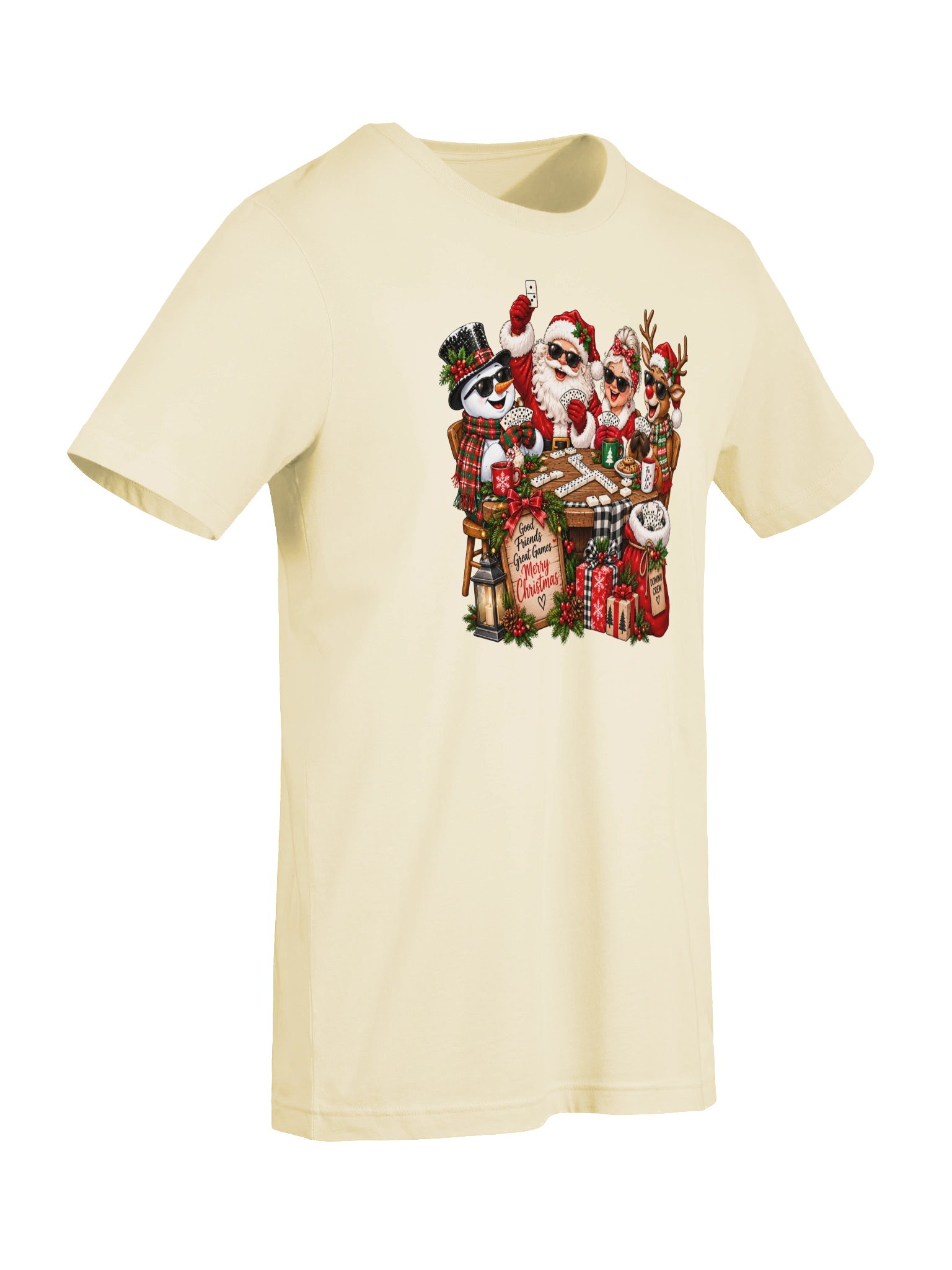 Good Friends, Great Games, Merry Christmas Domino T-Shirt product image (7)