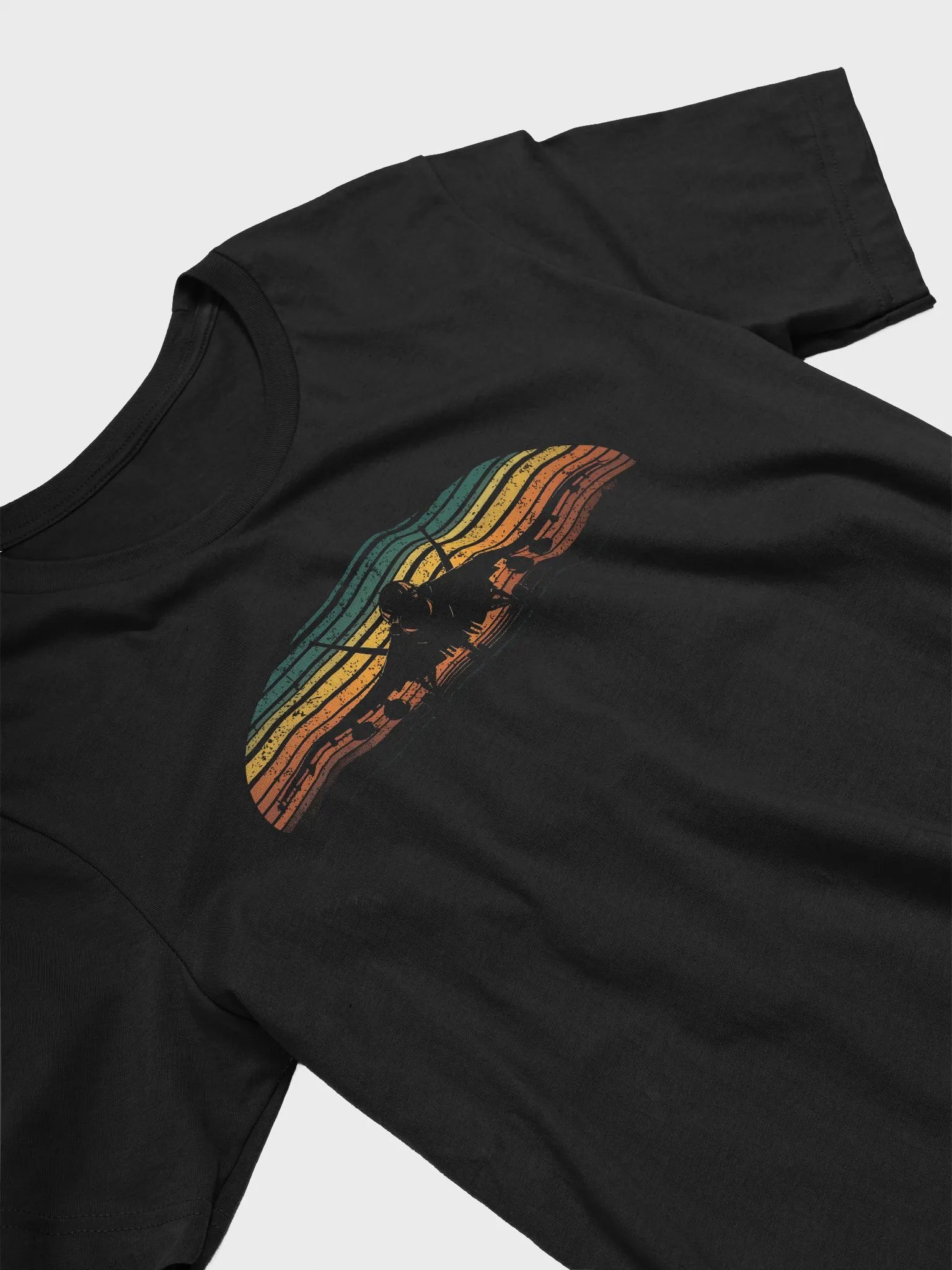 Afterburner Sunset – Retro Fighter Jet T-Shirt product image (3)