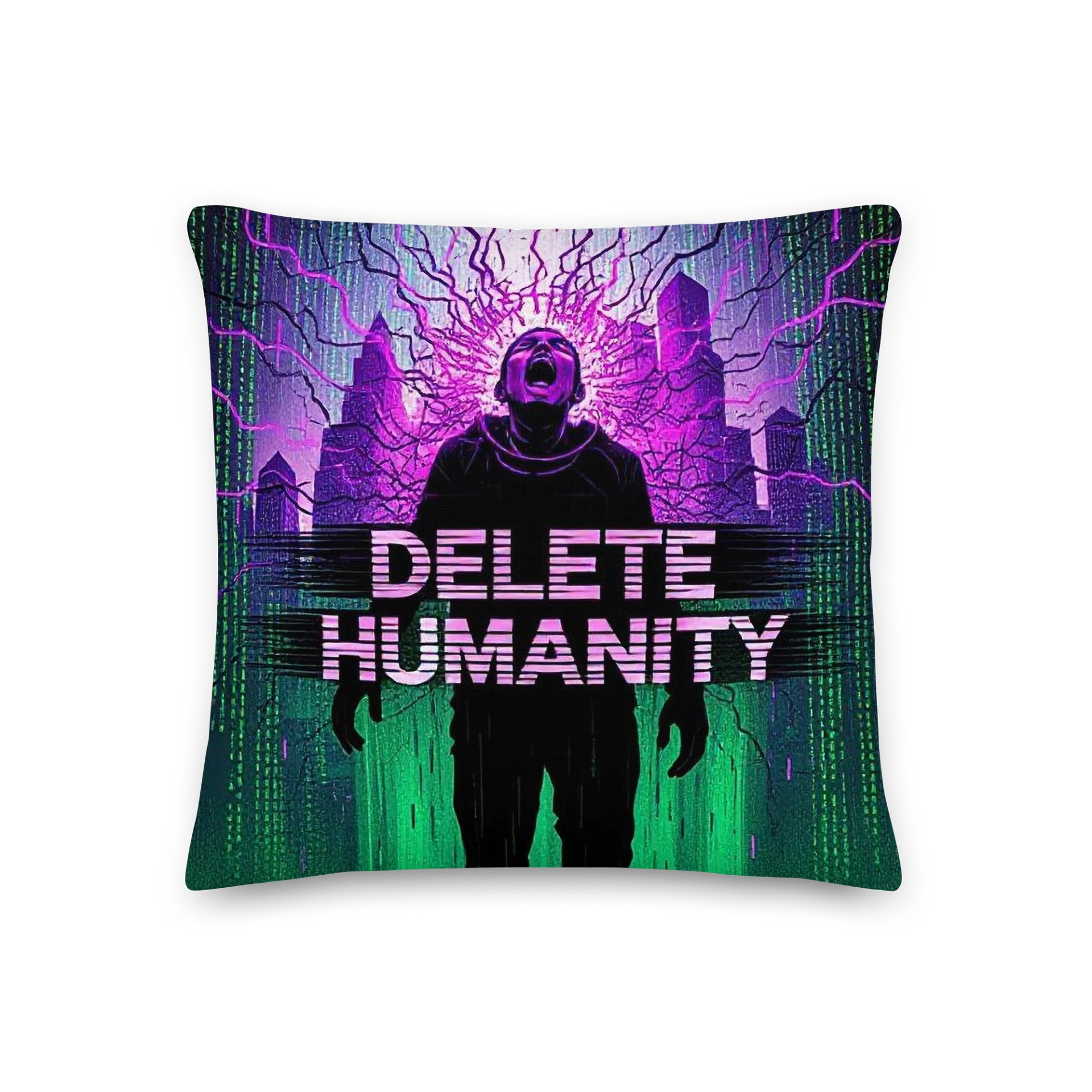 Delete Humanity Pillow product image (1)