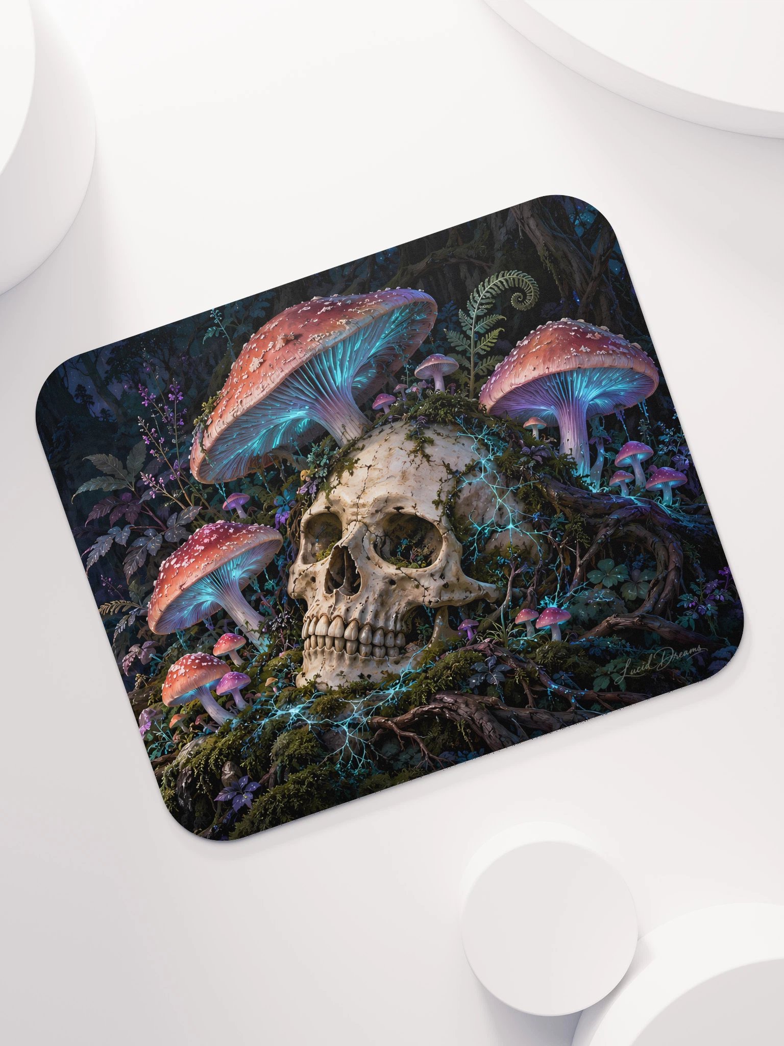 The Mycelium Oracle Gothic Mushroom Mouse Pad product image (7)