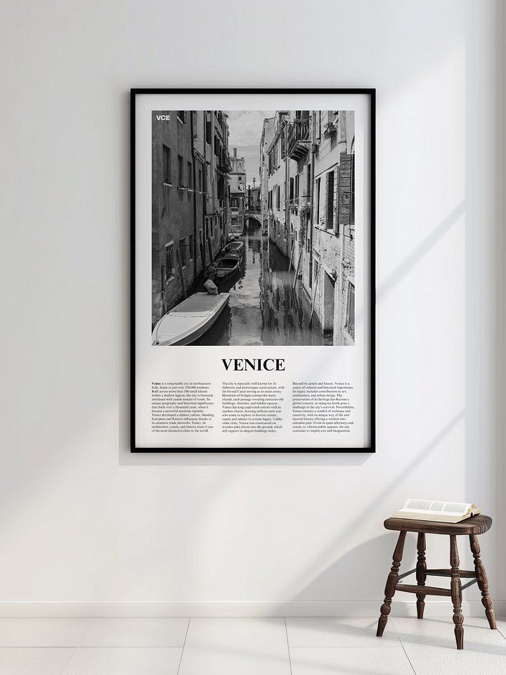 Venice 03 Newspaper Poster | Framed product image (2)