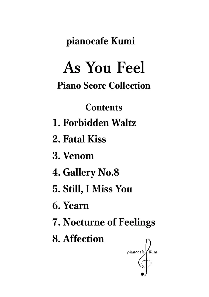 As You Feel｜感じるがままに - Piano Sheet Music Collection product image (2)