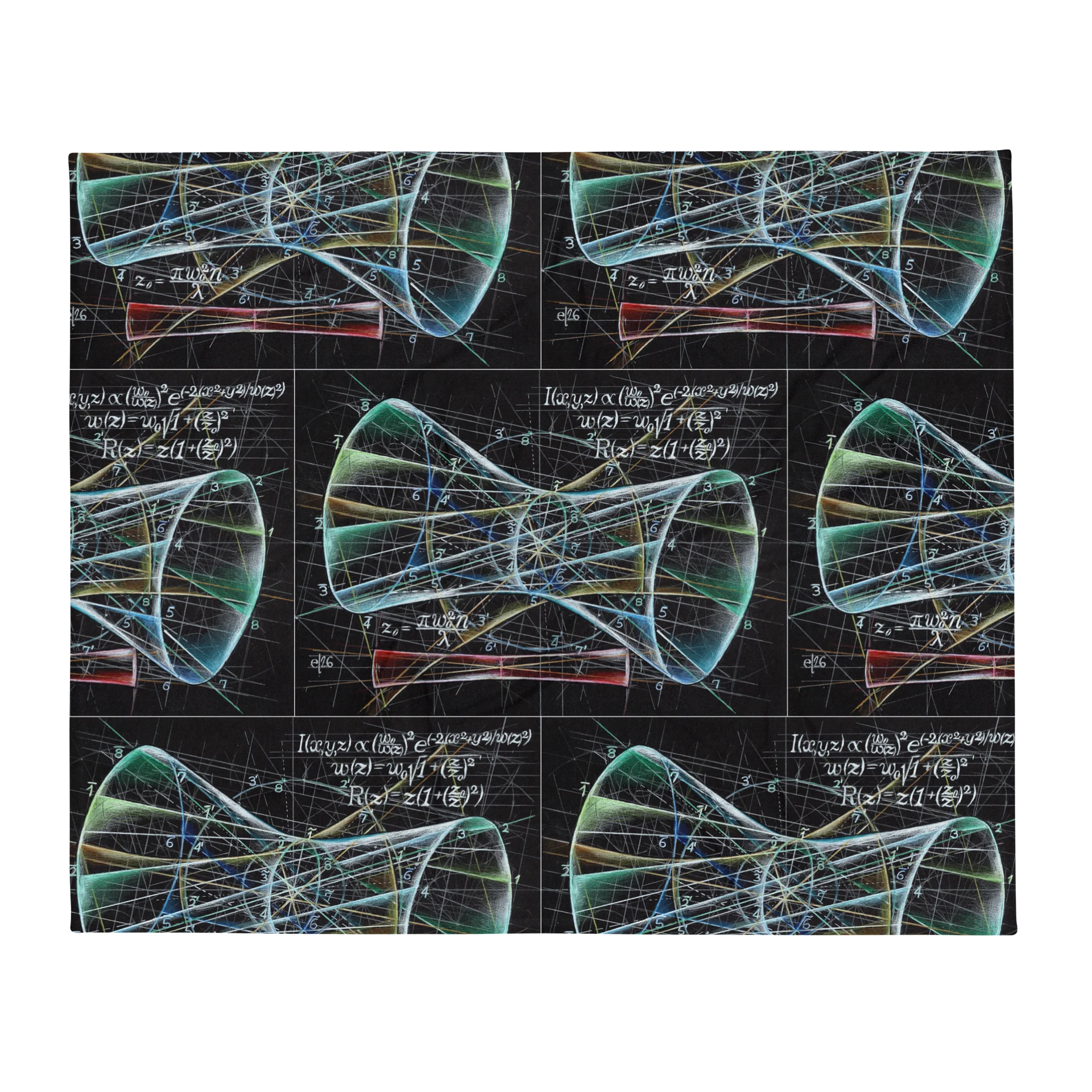 Gaussian Beam - Geometric Physics Art Blanket product image (1)