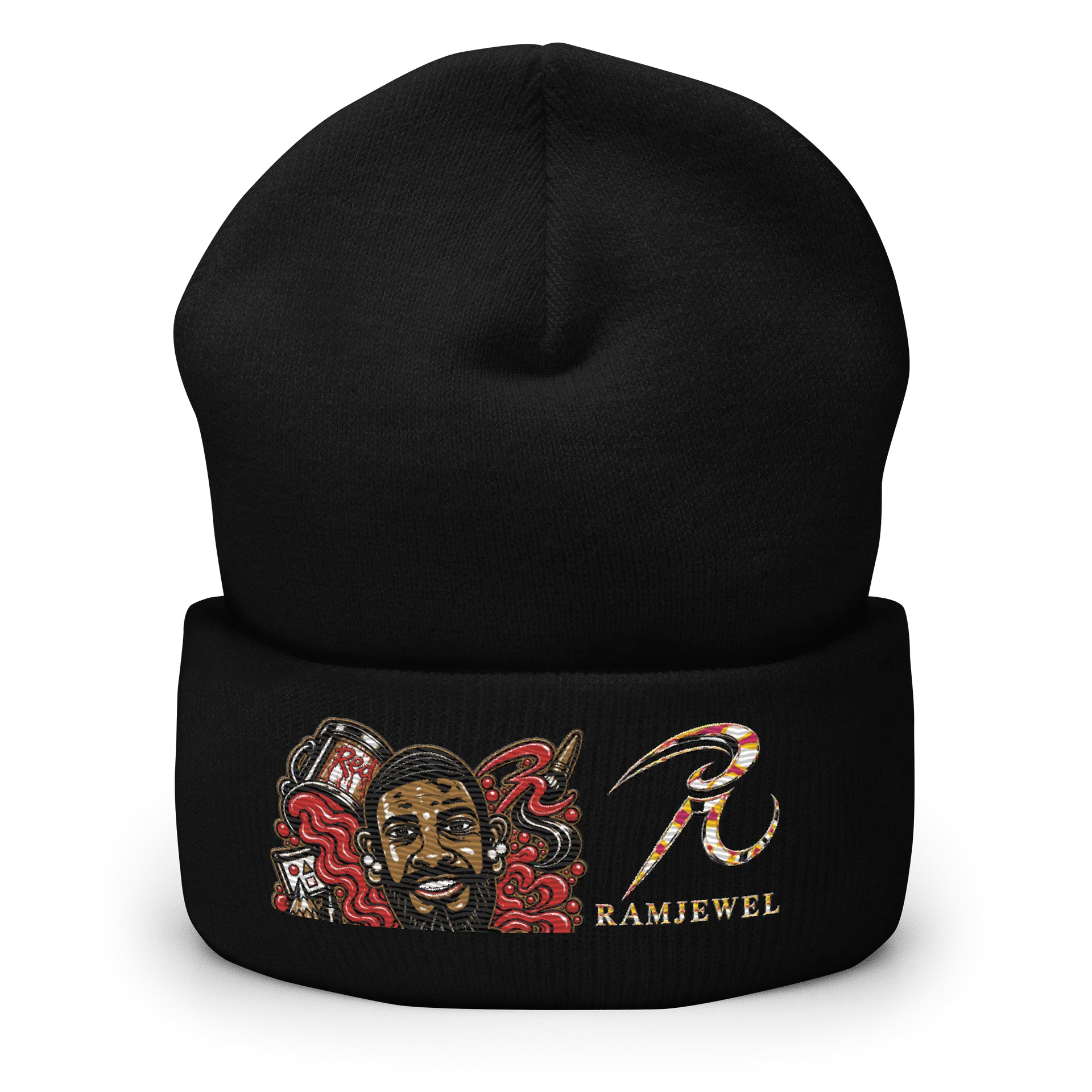 RamJewEL’s Caricature Art Cuffed Beanie product image (1)