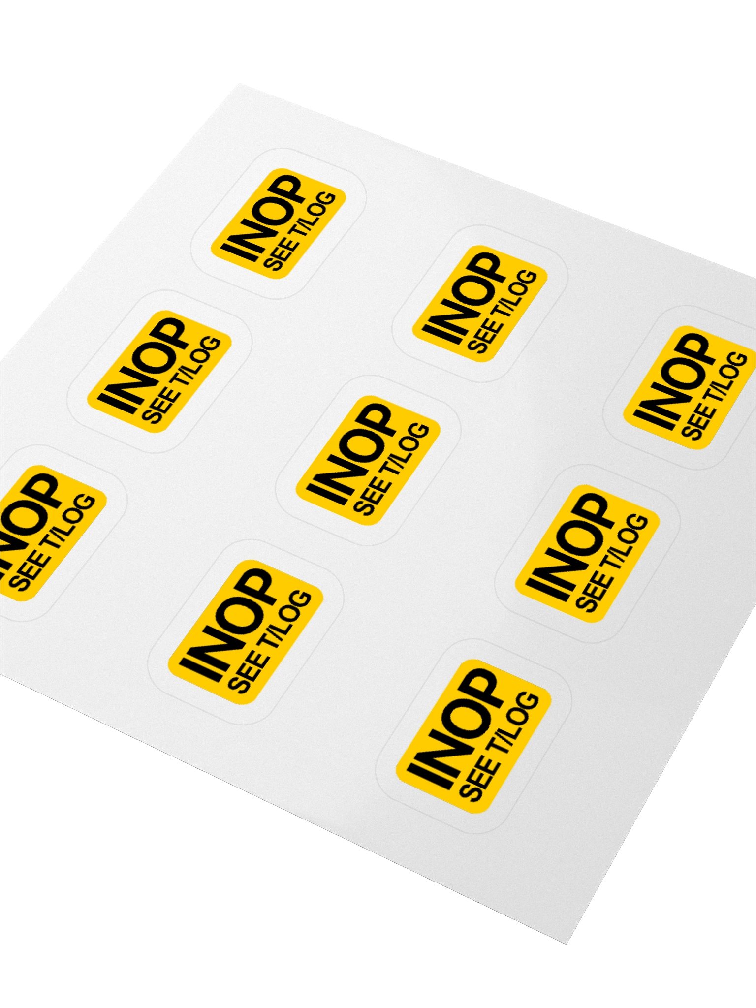 INOP SEE T/LOG Sticker Sheet product image (4)