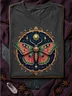 Mystical Moth with Celestial Sun and Stars Design
