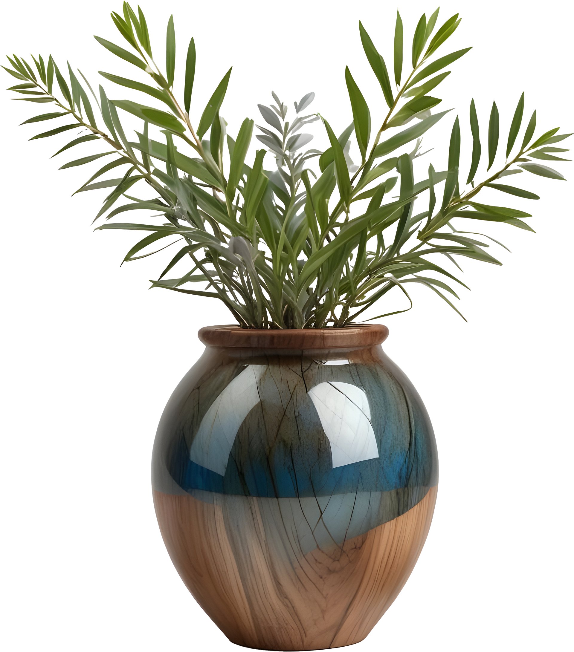 Rustic Harmony – Artisan Boho Vase PNG product image (1)