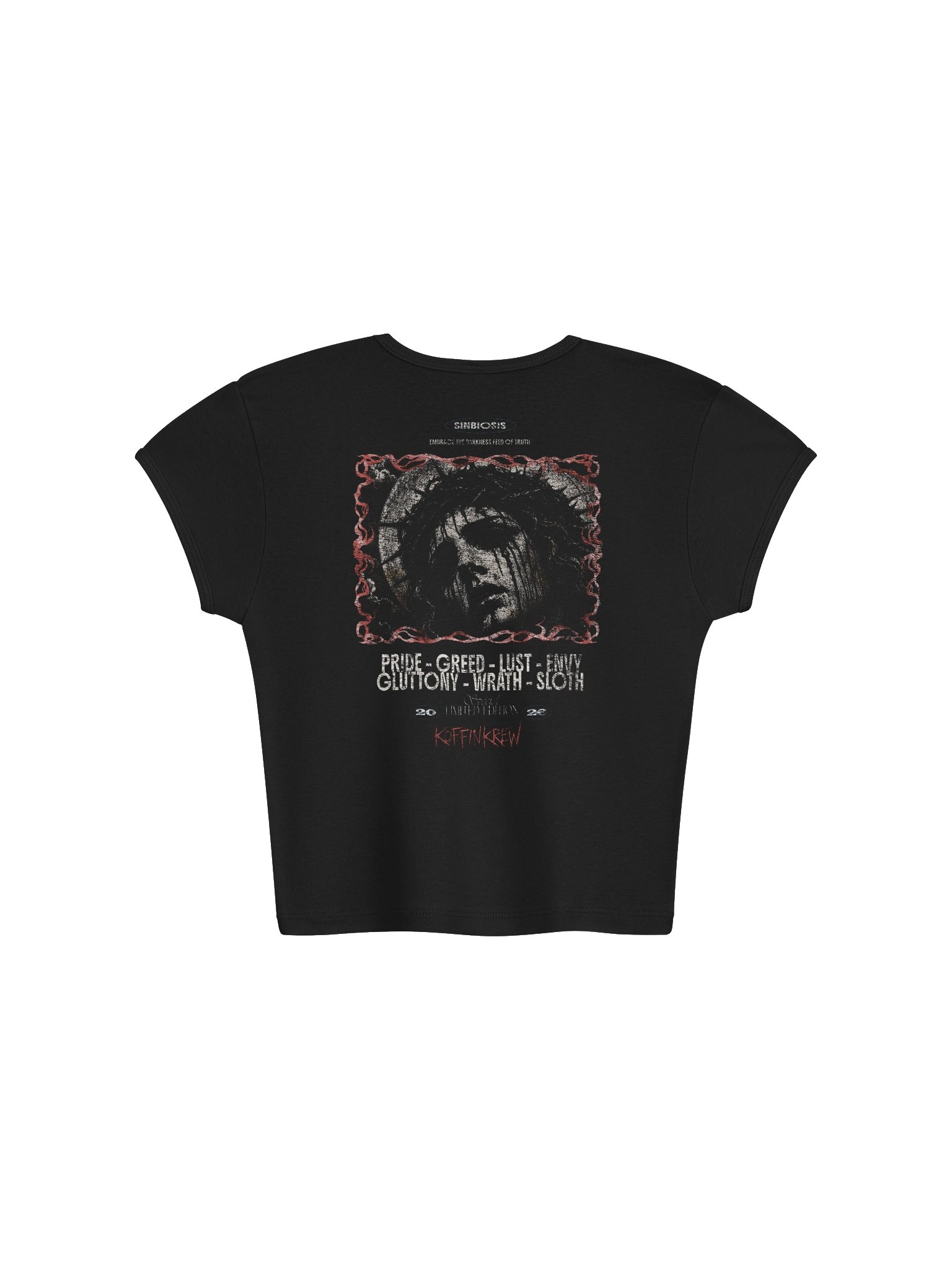 Crowned In Sin Womens Cropped Tee product image (2)