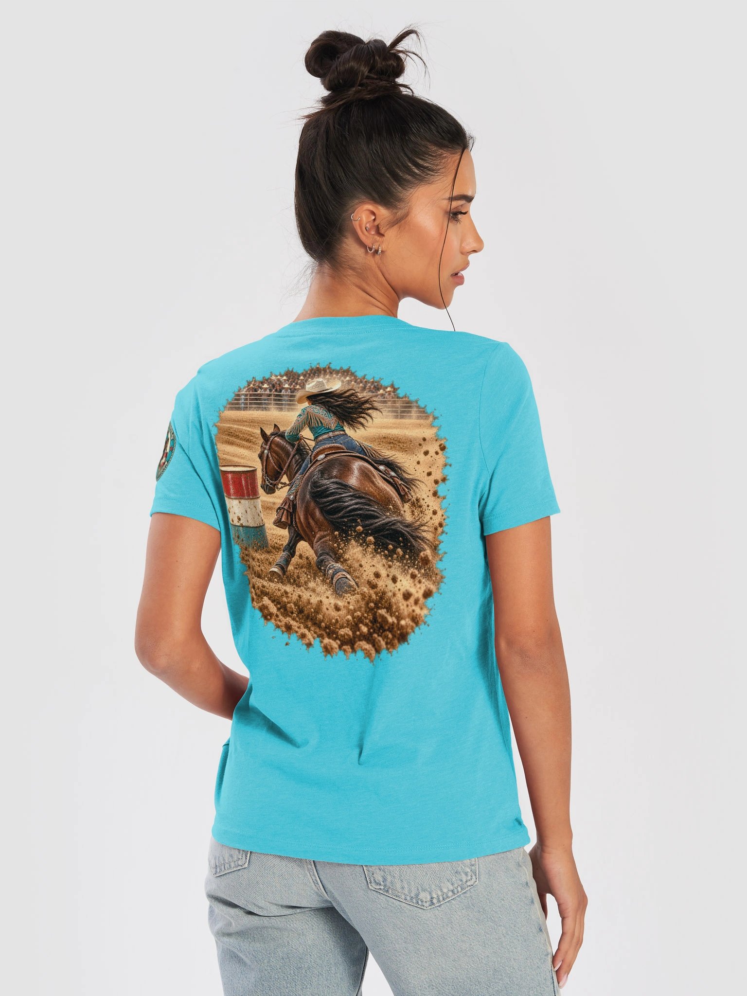 Turn & Burn Barrel Racing V-Neck T-Shirt | BROKEN RODEO™ product image (72)
