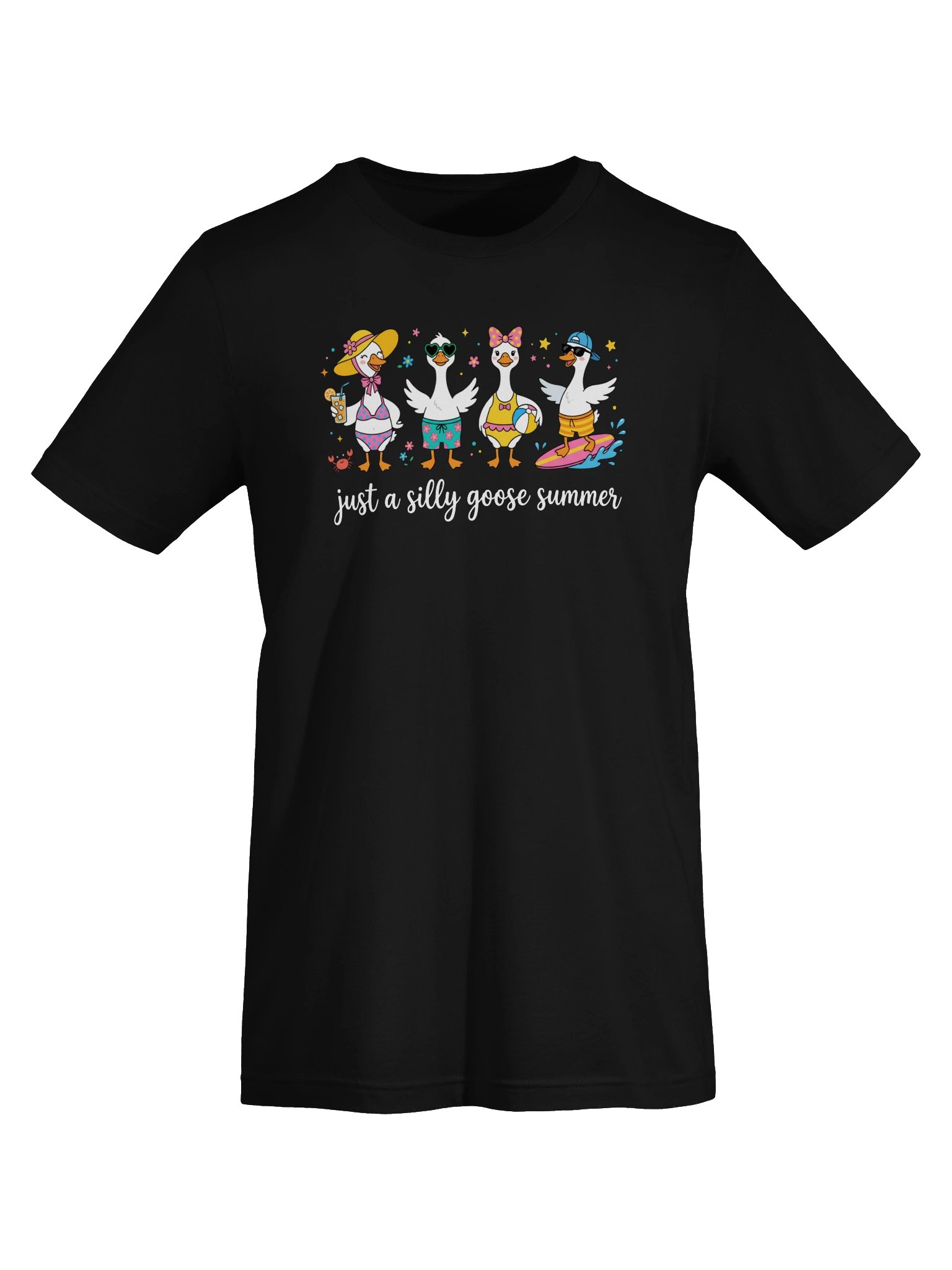 Just a Silly Goose Summer T-Shirt | Funny Summer Goose Tee product image (40)