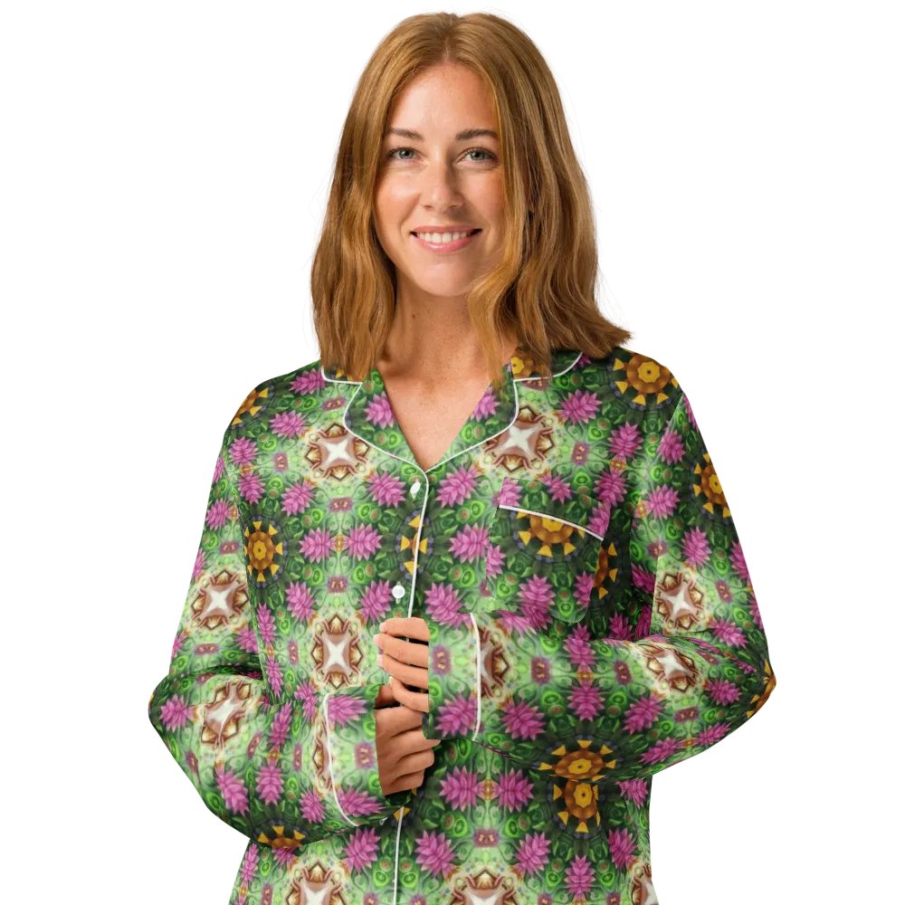 Floral Kaleidoscopic Long Sleeve Pyjama Top product image (3)