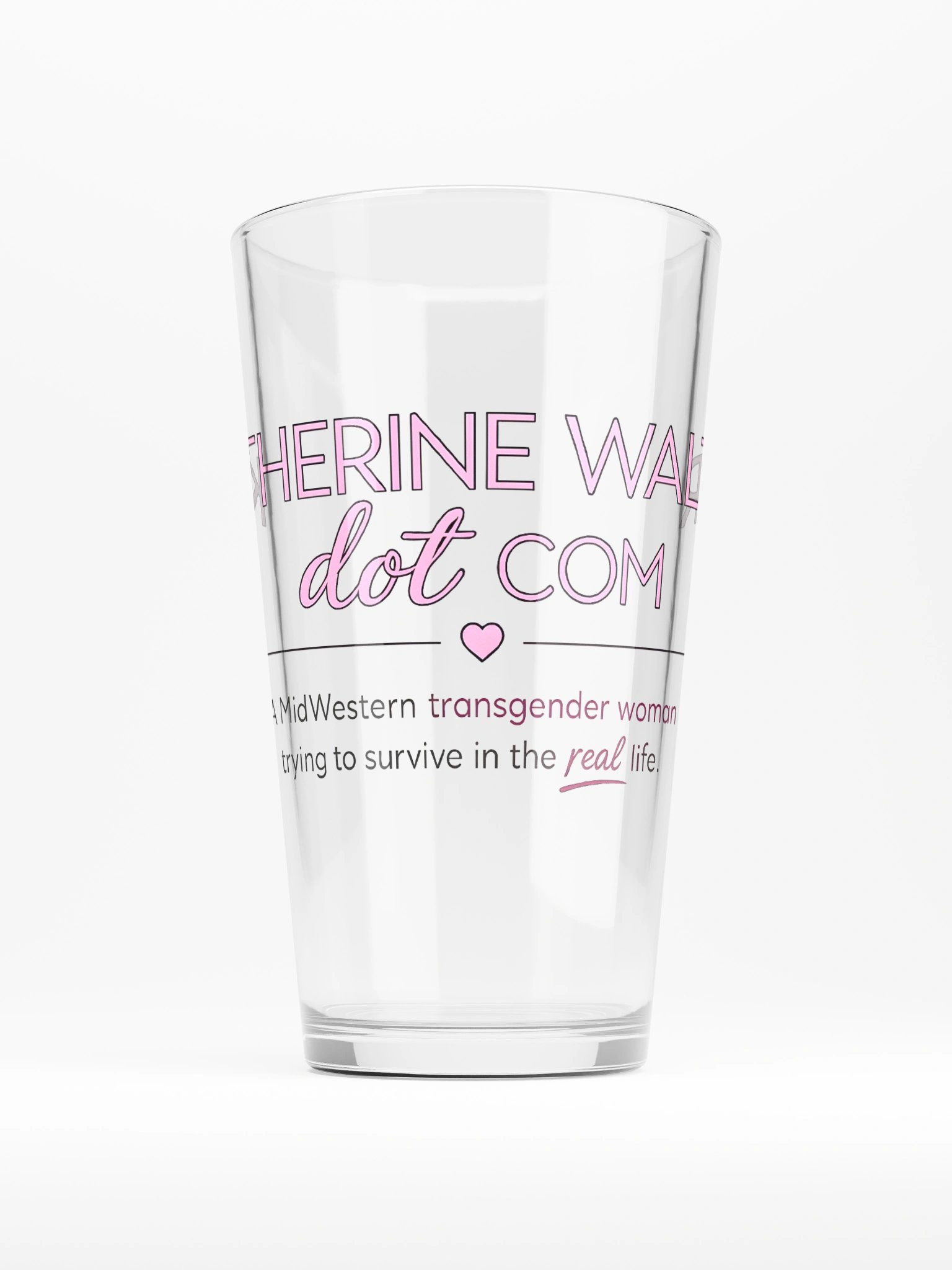 KATHERINE WALTER dot COM Pint Glass product image (1)