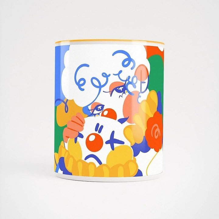Colorful Clown face card product image (1)