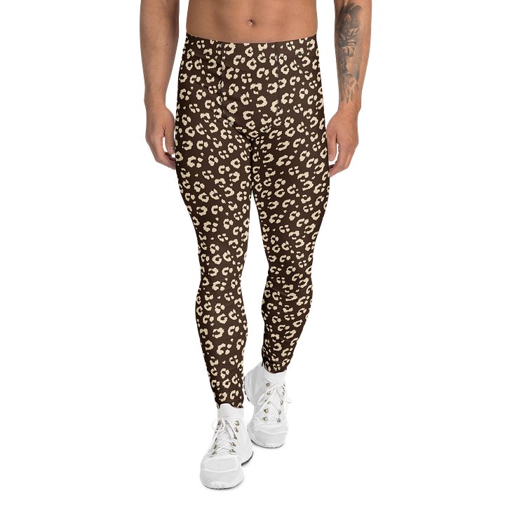 Trendy Leopard Print Athletic Men's Leggings product image (1)